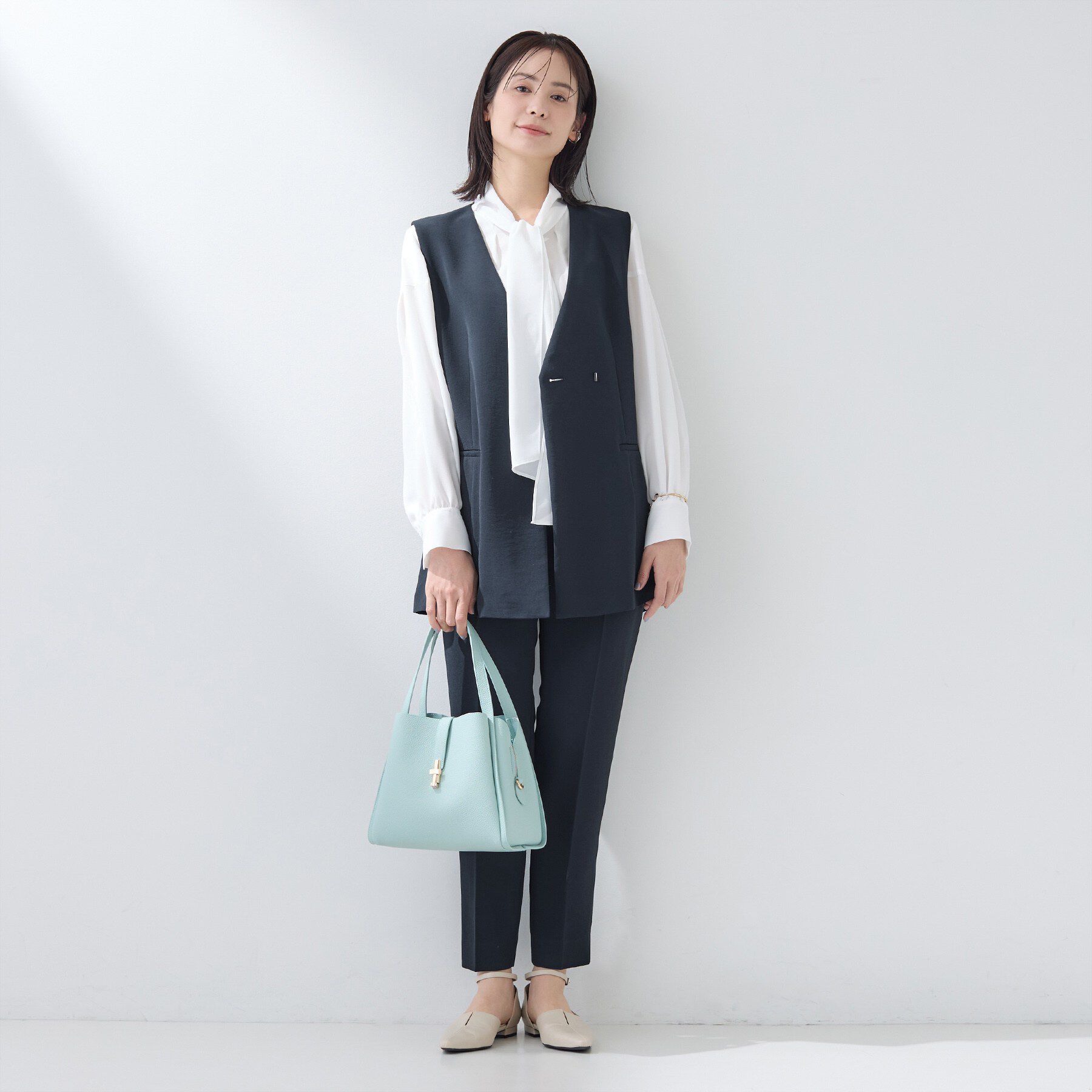 INDIVI「【洗える／多機能／SETUP可】着る日傘ジレジャケット」|ベスト・ジレ|