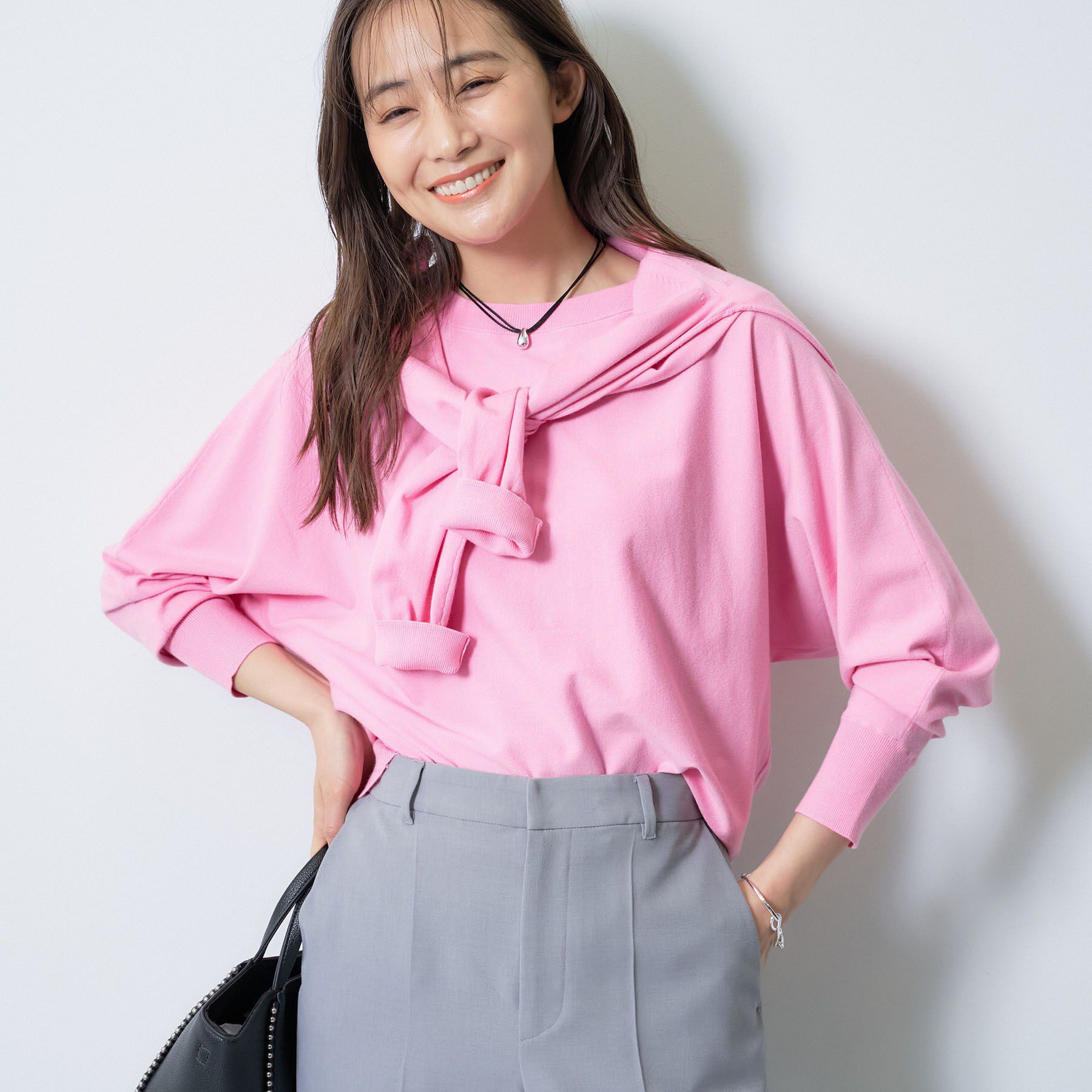 INDIVI「【洗える／前後2WAY／アンサンブル可能】ドルマンスリーブカーディガン」|カーディガン|