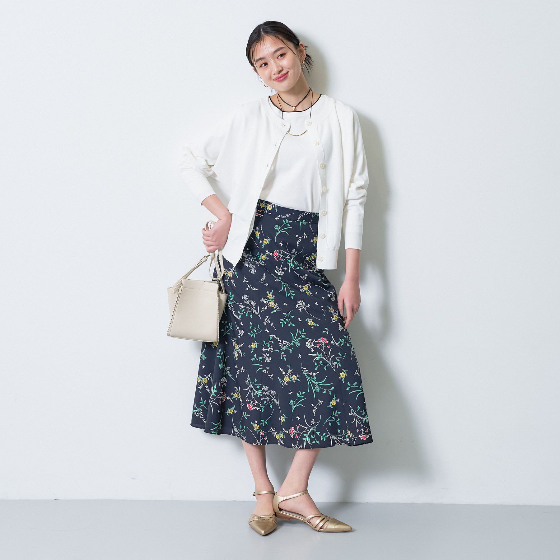 INDIVI「【洗える／前後2WAY／アンサンブル可能】ドルマンスリーブカーディガン」|カーディガン|