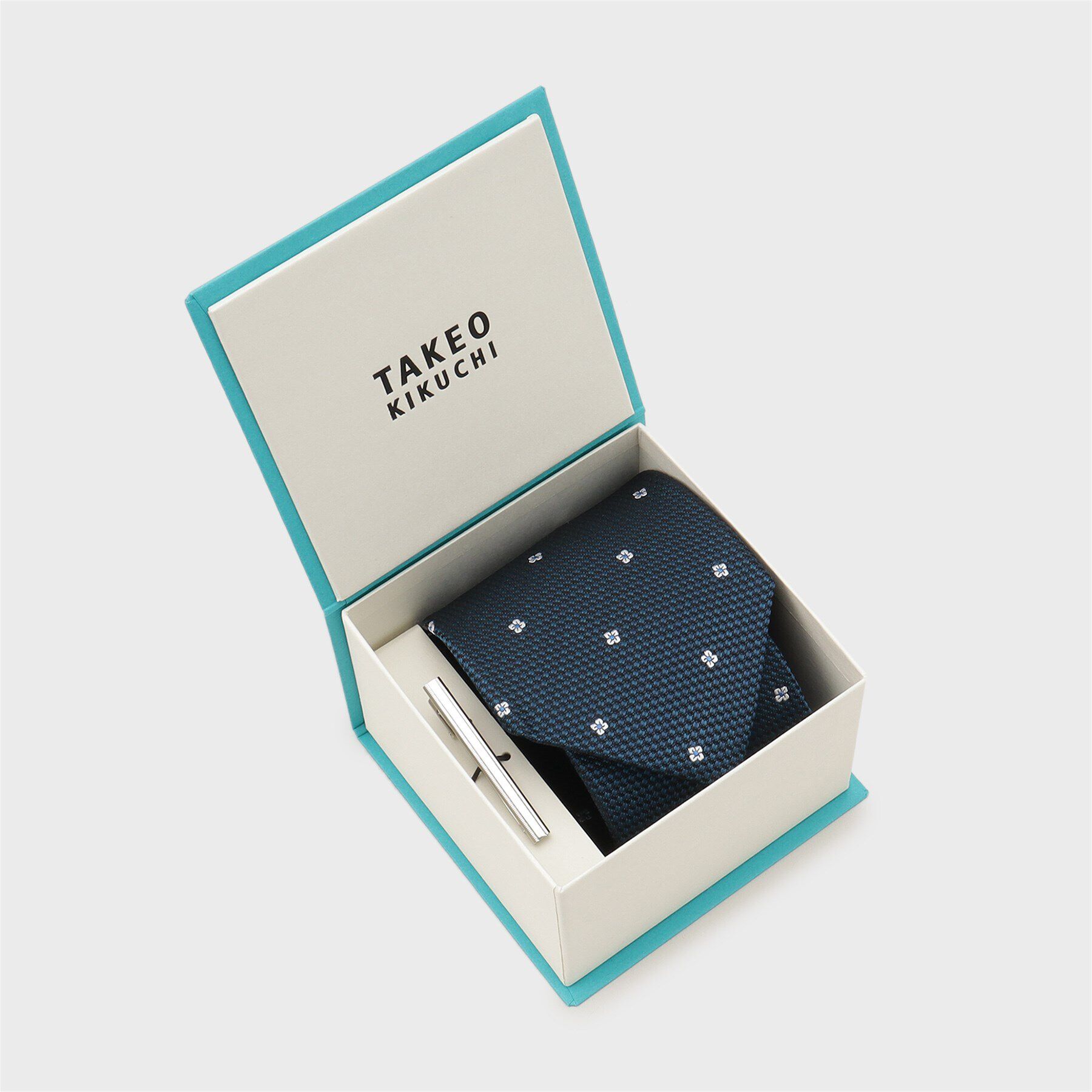 TAKEO KIKUCHI「フラワードットネクタイ＆タイバー カラーBOXセット」|ネクタイ・蝶ネクタイ|