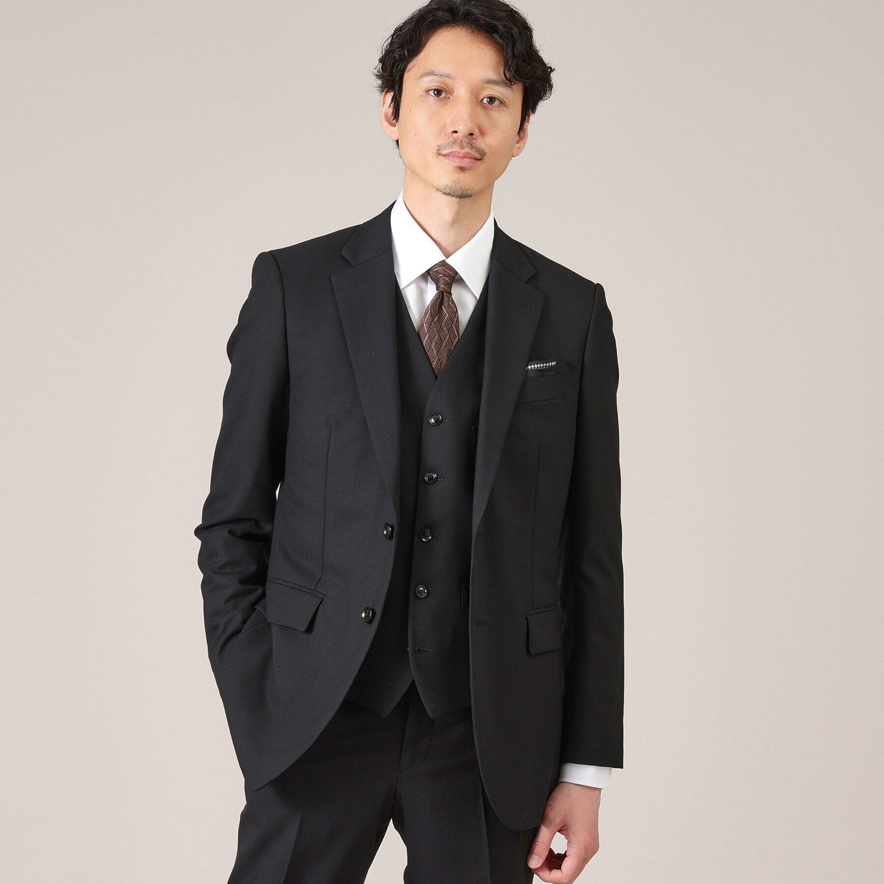 TAKEO KIKUCHI「【THE FLAGSHIP】シャドー番千鳥 べスト」|スーツ|