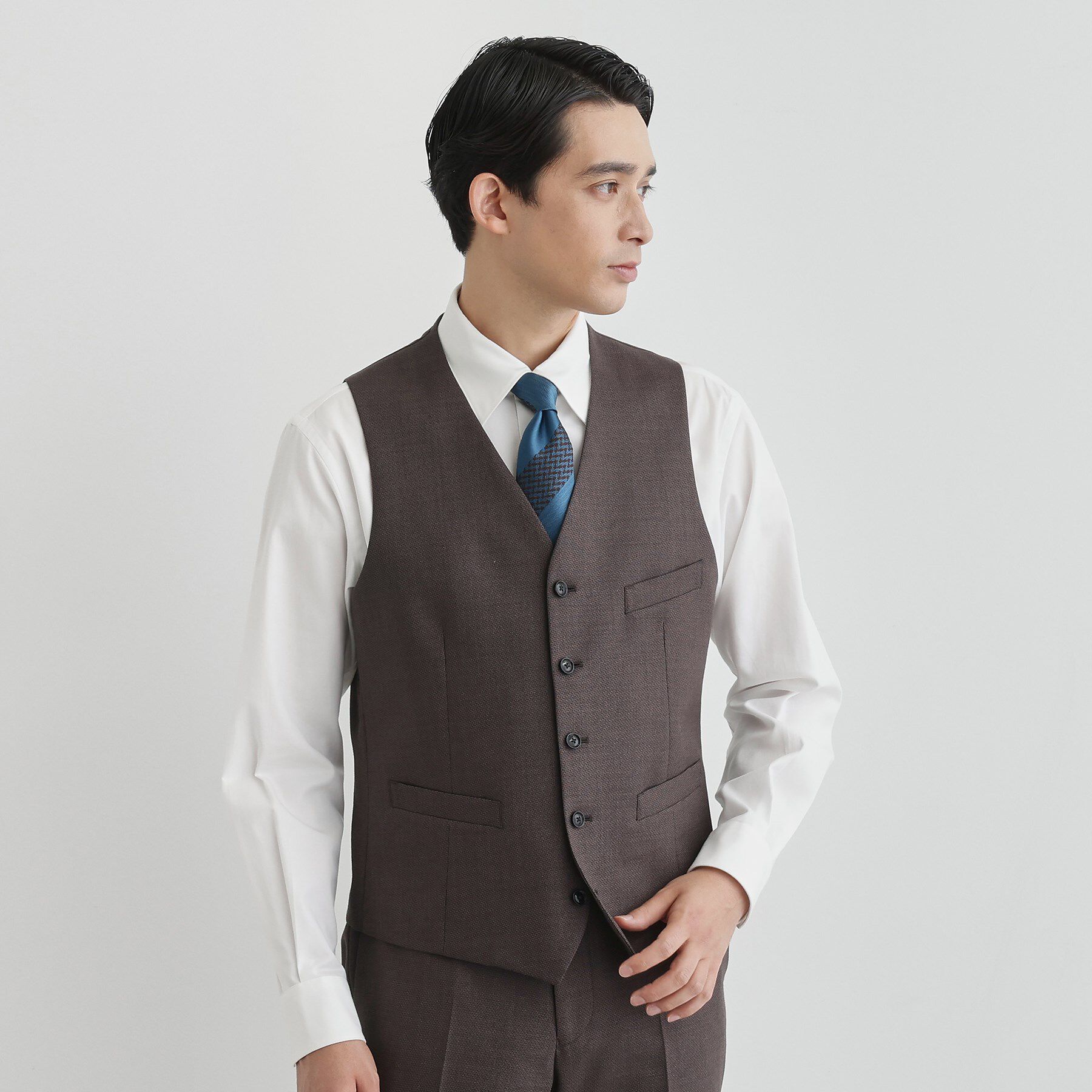 TAKEO KIKUCHI「鱗紋 ベスト」|スーツ|