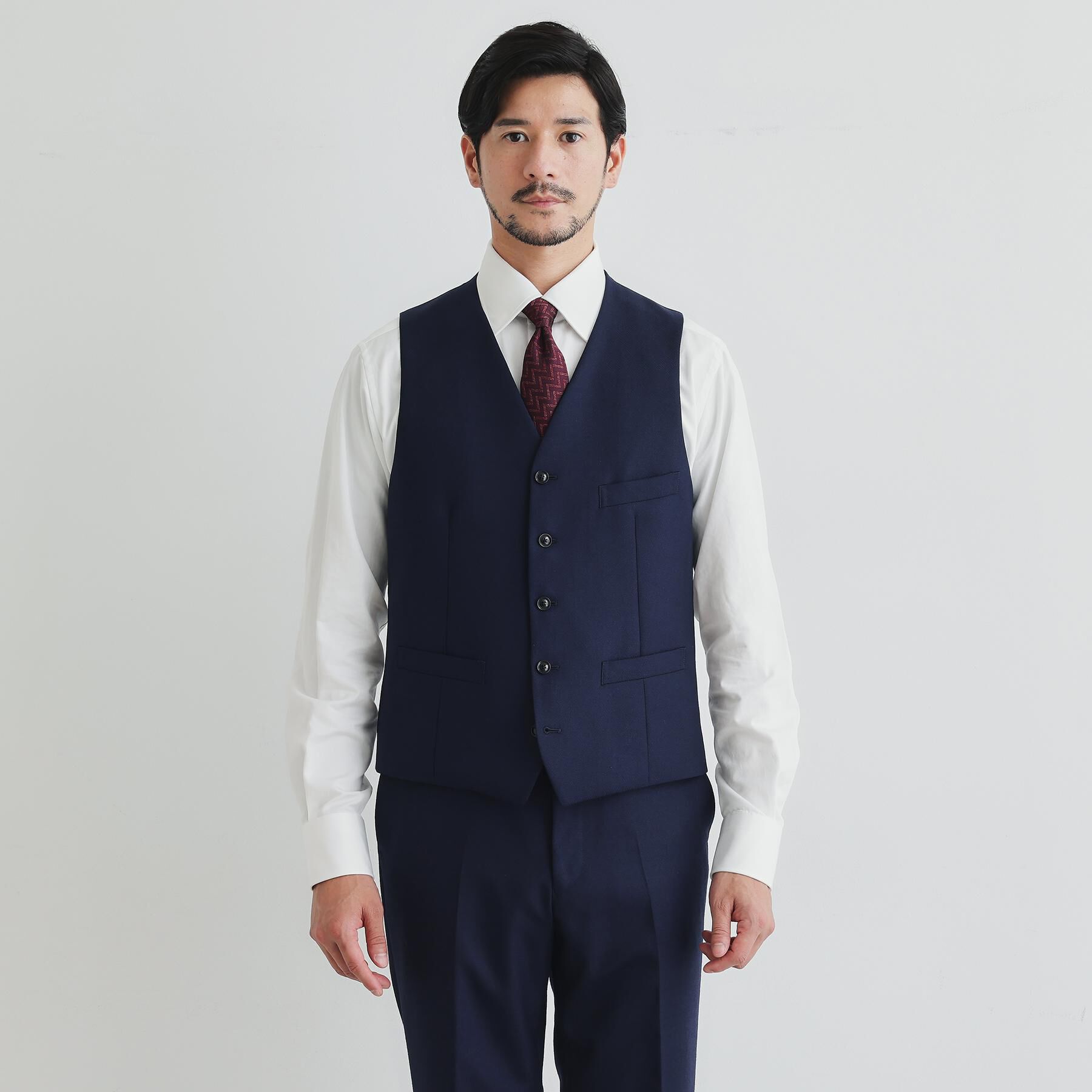 TAKEO KIKUCHI「鱗紋 ベスト」|スーツ|