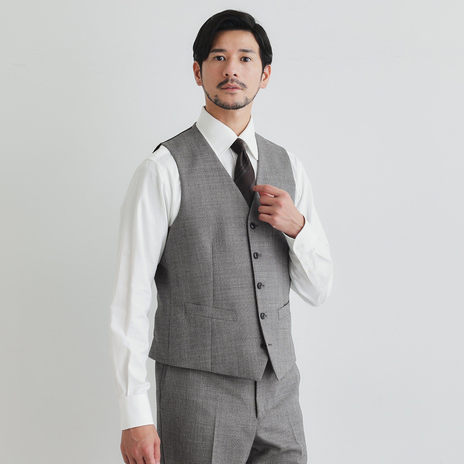 TAKEO KIKUCHI「鱗紋 ベスト」|スーツ|