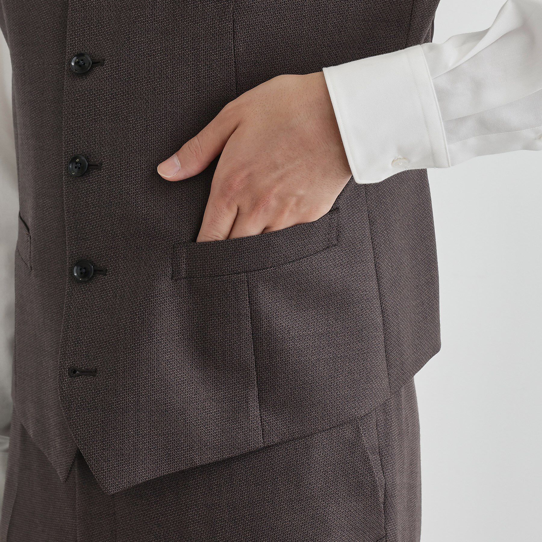 TAKEO KIKUCHI「鱗紋 ベスト」|スーツ|