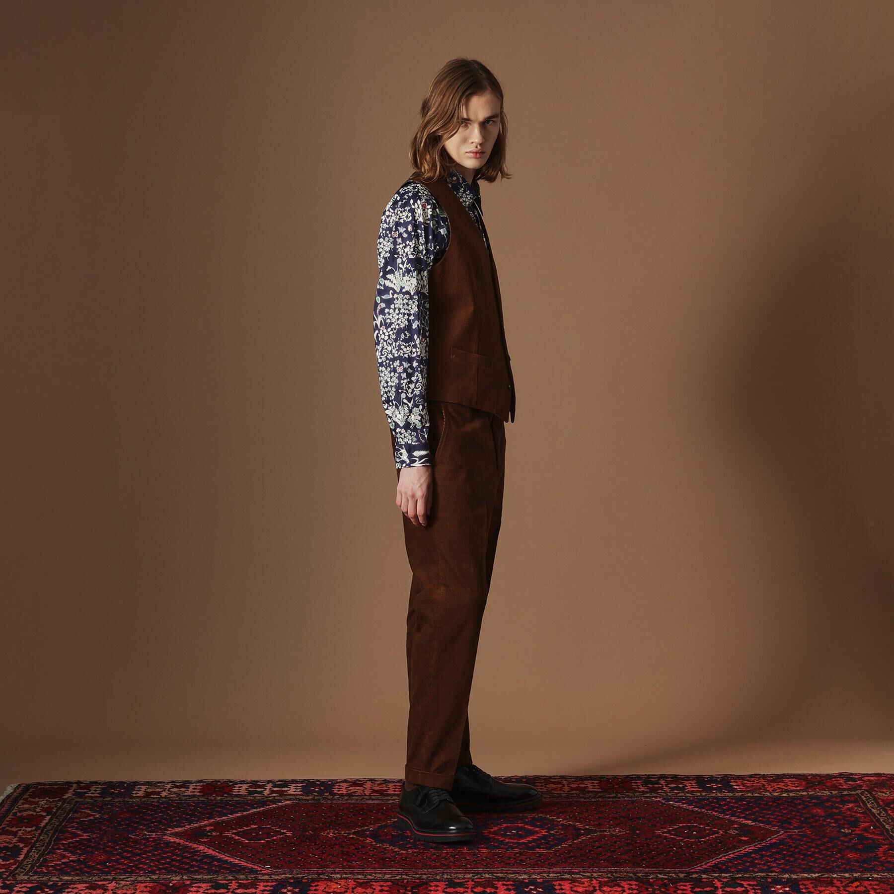 40CARATS&525「【Sサイズ～】ドビーキャラメルコールベスト」|スーツ|