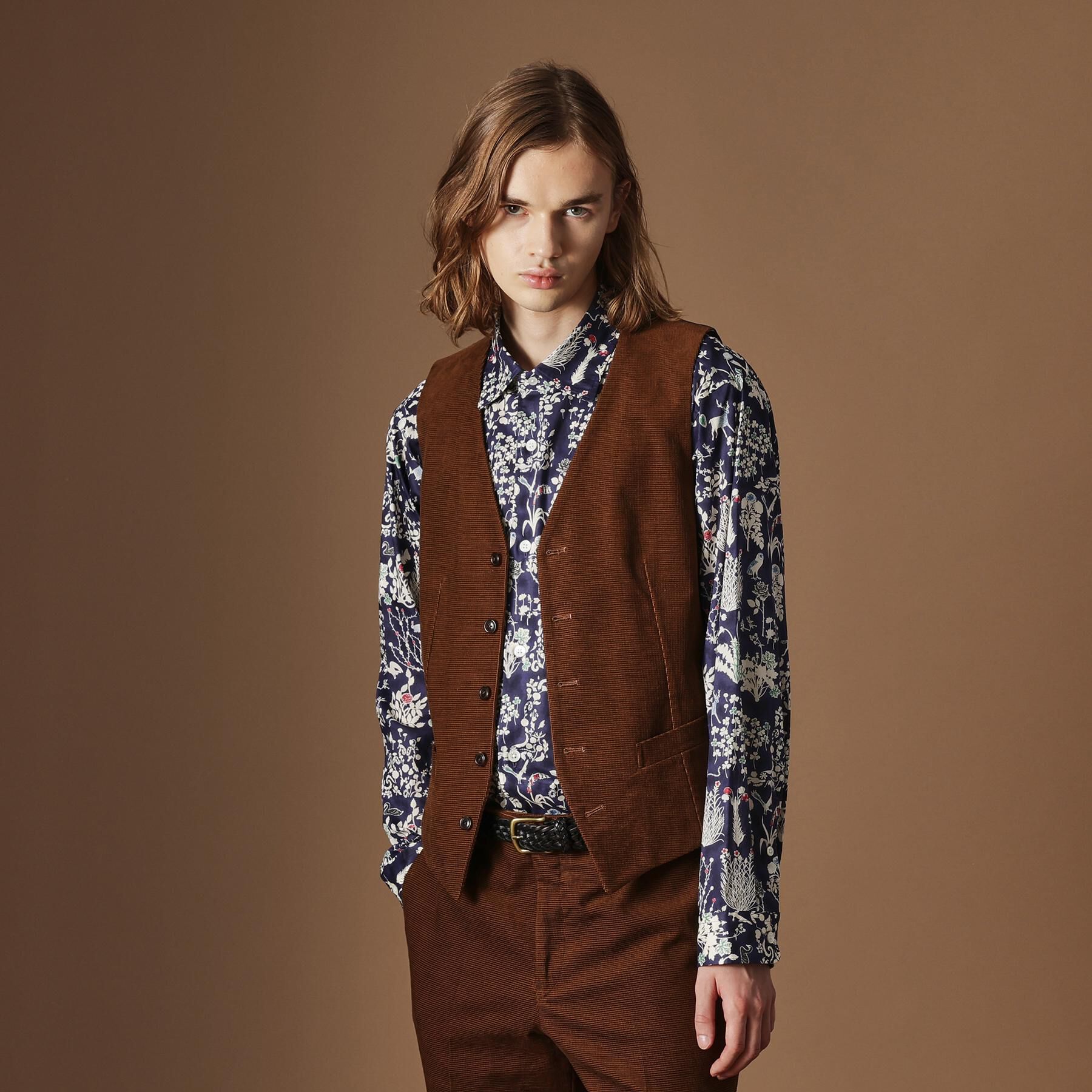 40CARATS&525「【Sサイズ～】ドビーキャラメルコールベスト」|スーツ|