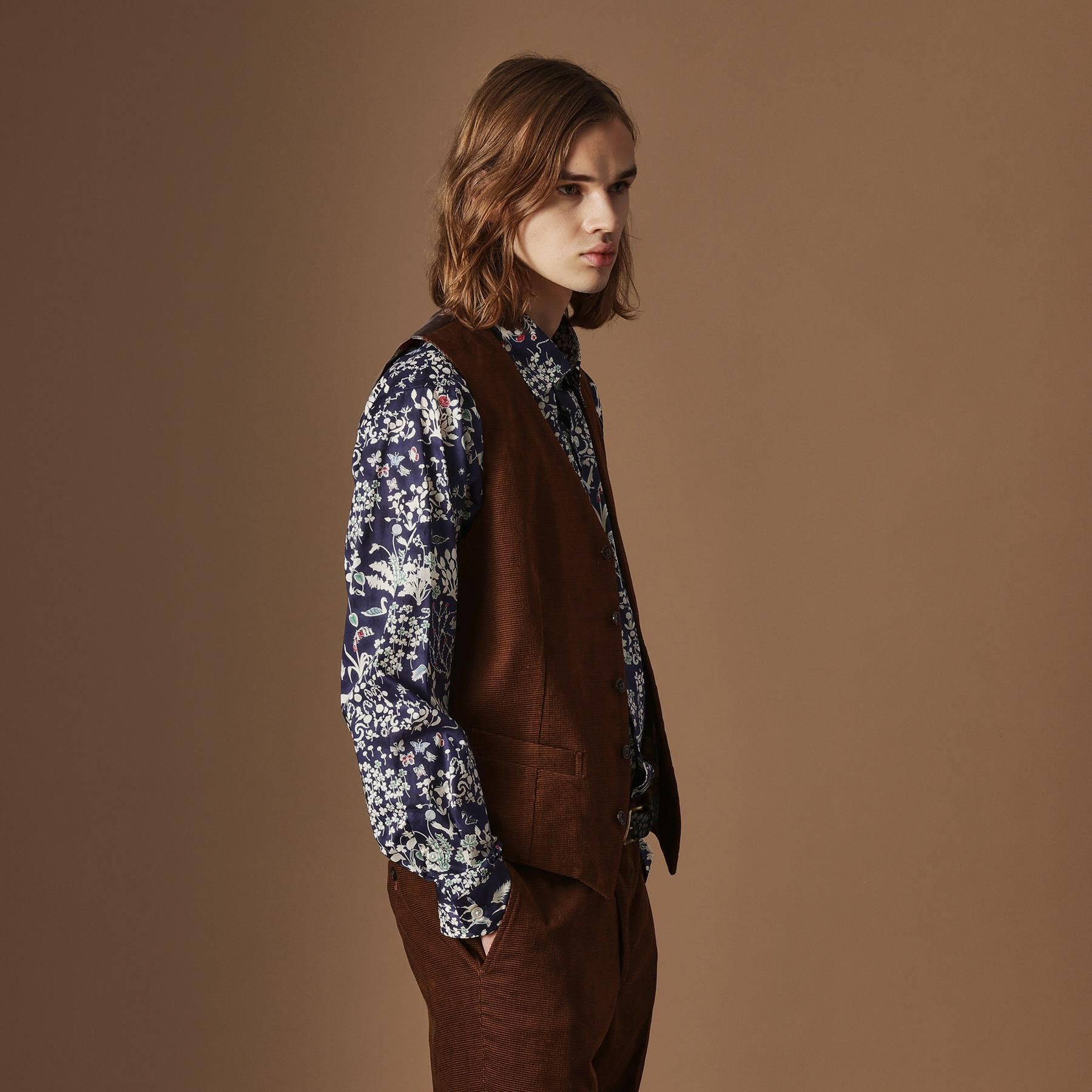 40CARATS&525「【Sサイズ～】ドビーキャラメルコールベスト」|スーツ|