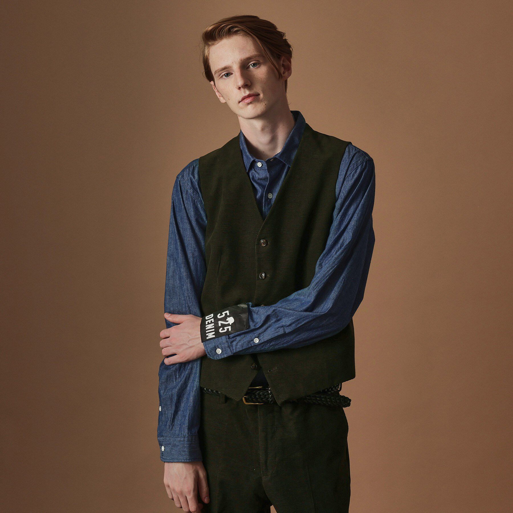 40CARATS&525「【Sサイズ～】ドビーキャラメルコールベスト」|スーツ|