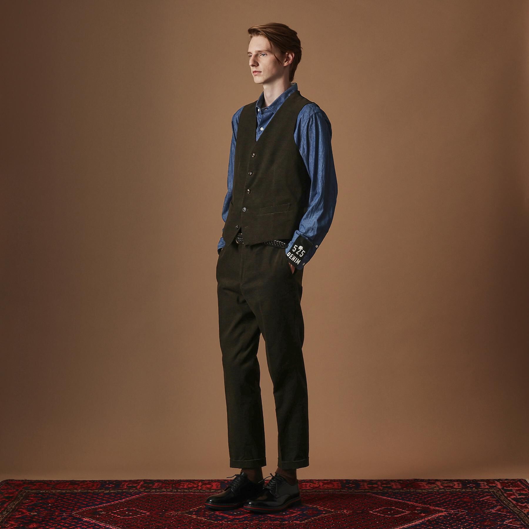 40CARATS&525「【Sサイズ～】ドビーキャラメルコールベスト」|スーツ|