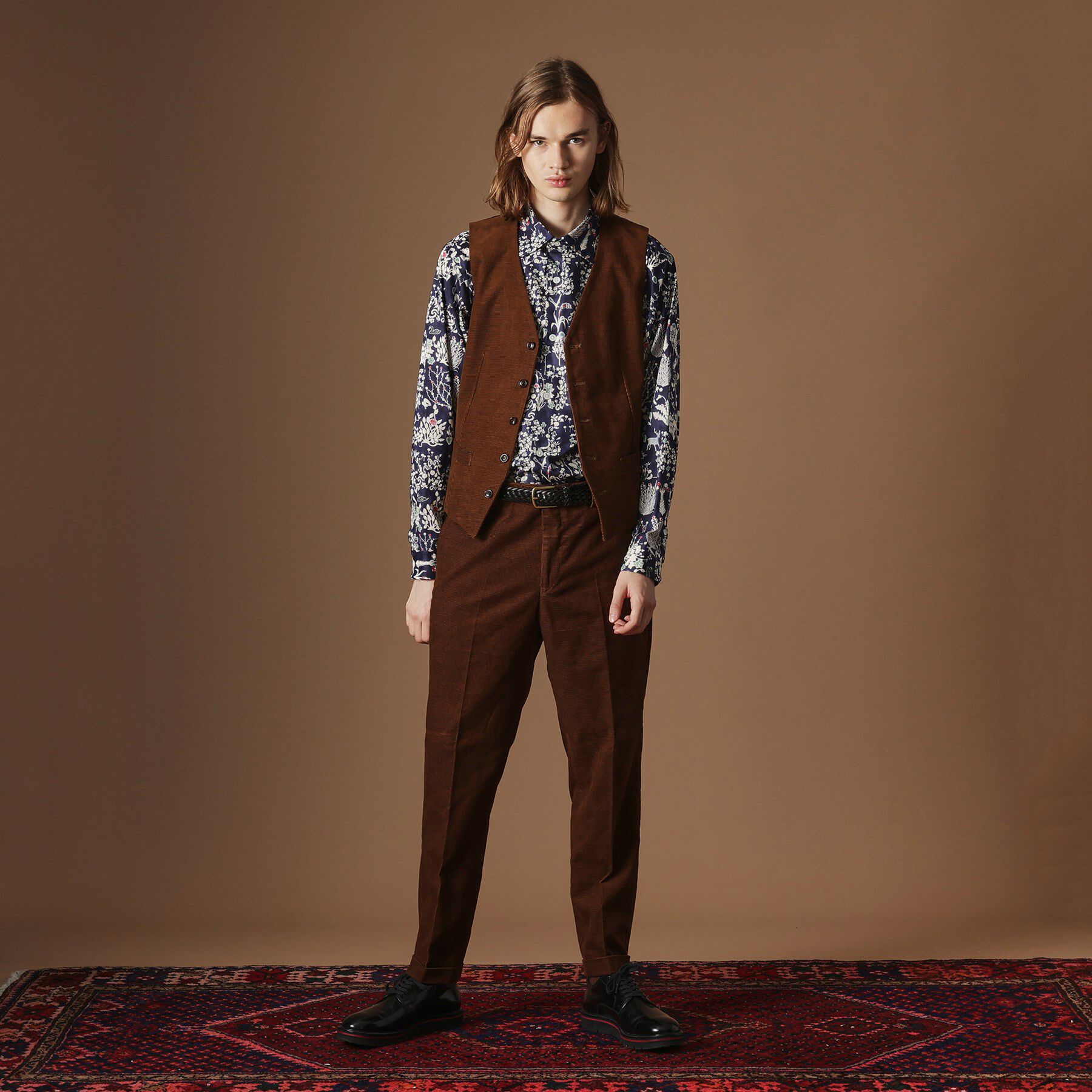 40CARATS&525「【Sサイズ～】ドビーキャラメルコールベスト」|スーツ|