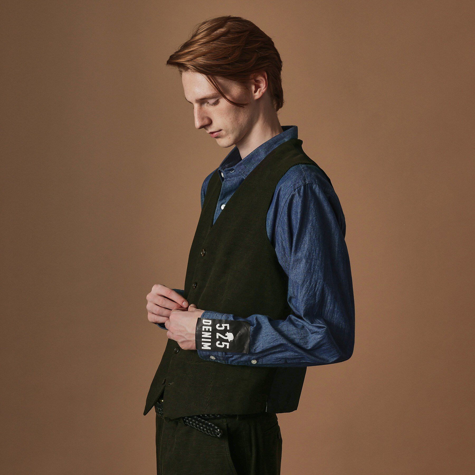 40CARATS&525「【Sサイズ～】ドビーキャラメルコールベスト」|スーツ|