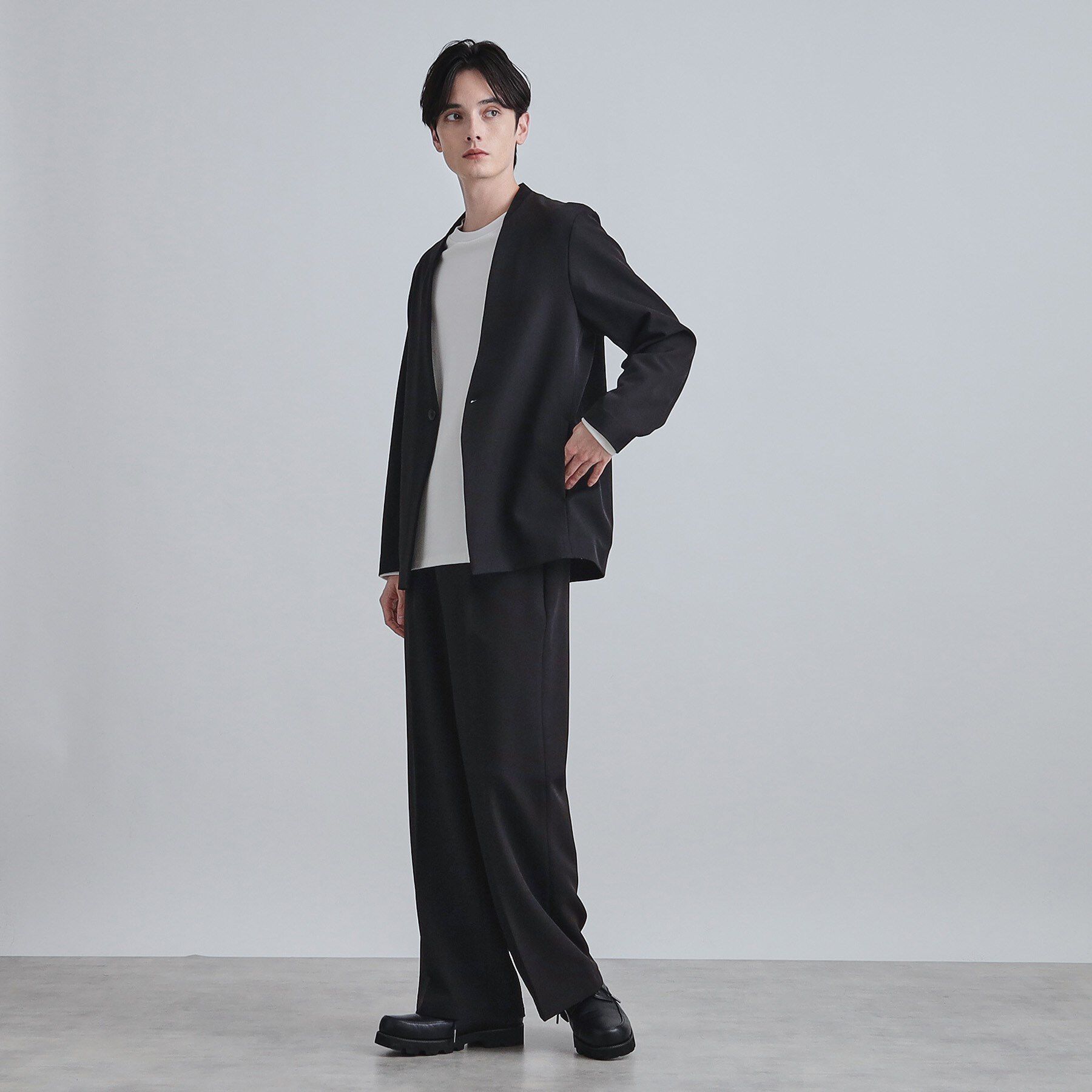 tk.TAKEO KIKUCHI「【セットアップ対応】360度ストレッチ ワイドストレートパンツ」|その他|