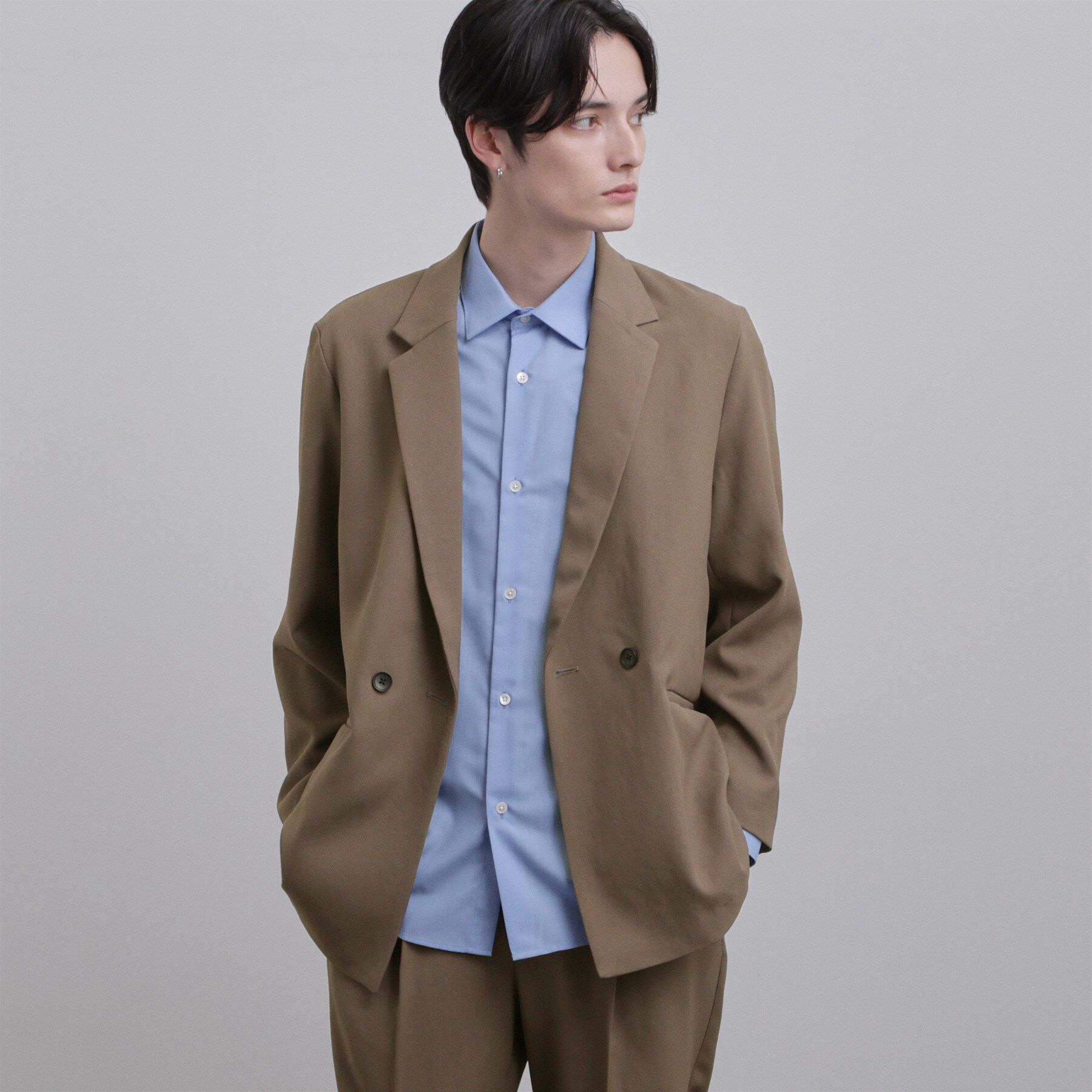 tk.TAKEO KIKUCHI「【上下2点セット ジャケット＆パンツ】ダブルセットアップ」|スーツ|トープ(054)