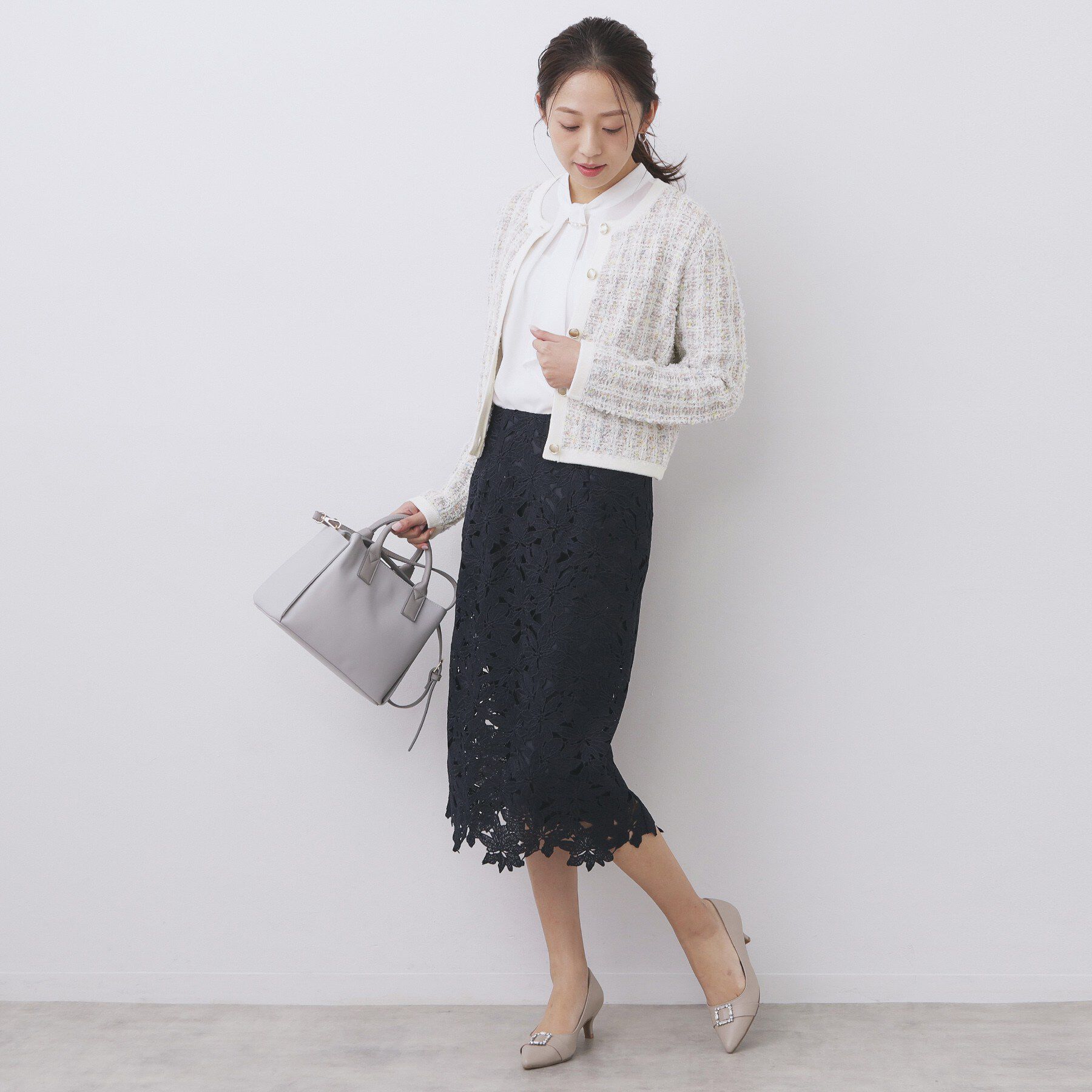 index「ファンシーヤーントリミングカーディガン【洗濯機OK】」|カーディガン|