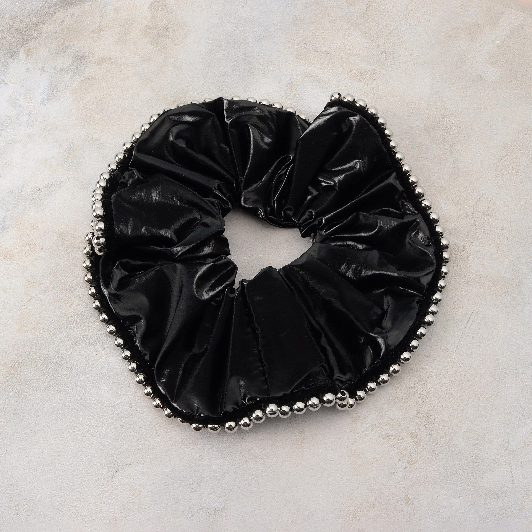 OPAQUE.CLIP「メタルビーズシュシュ」|その他|ブラック(019)