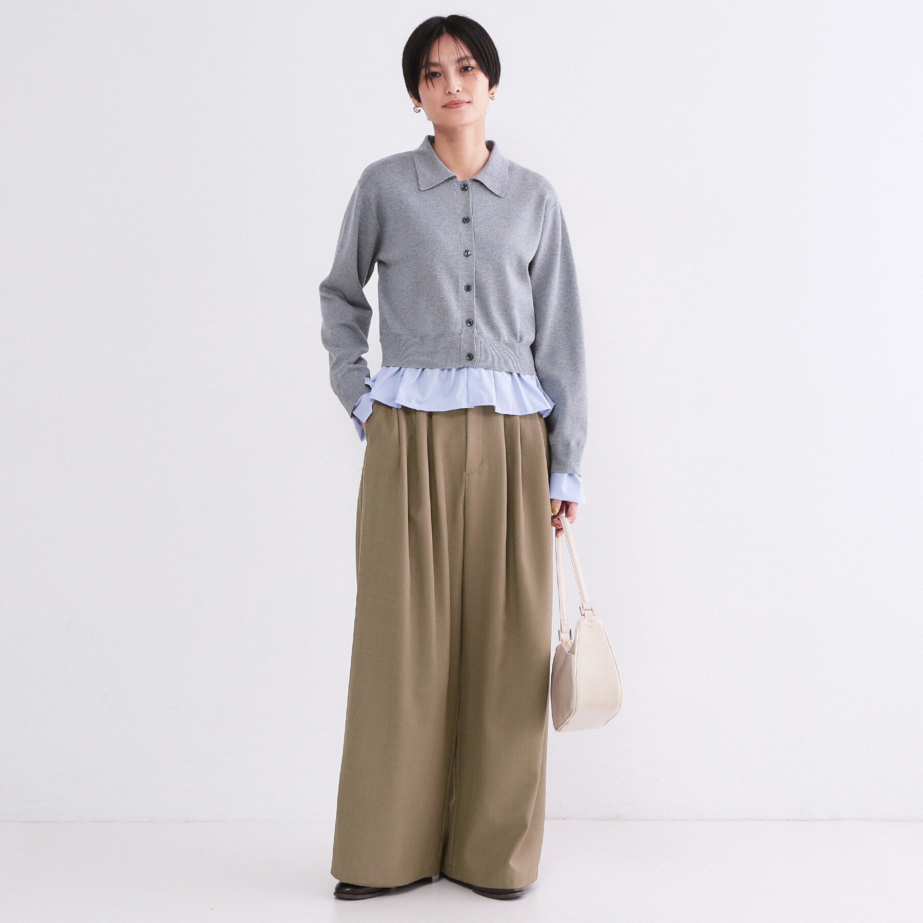 OPAQUE.CLIP「美脚ストレッチ イージータックワイドパンツ【洗濯機OK】」|その他|