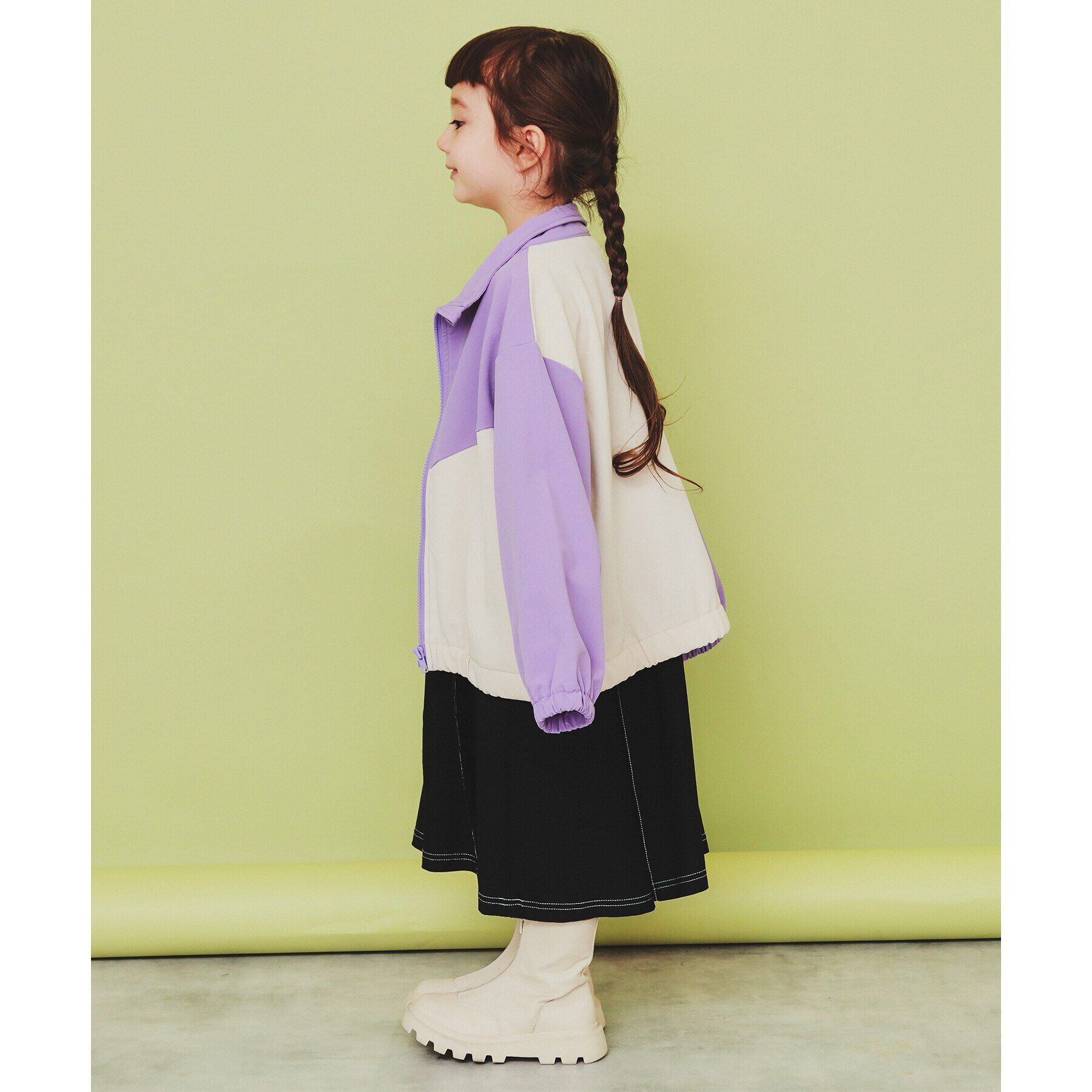 THE SHOP TK「【120-150】配色スタンドブルゾン/洗濯機OK」|ブルゾン・スタジャン|