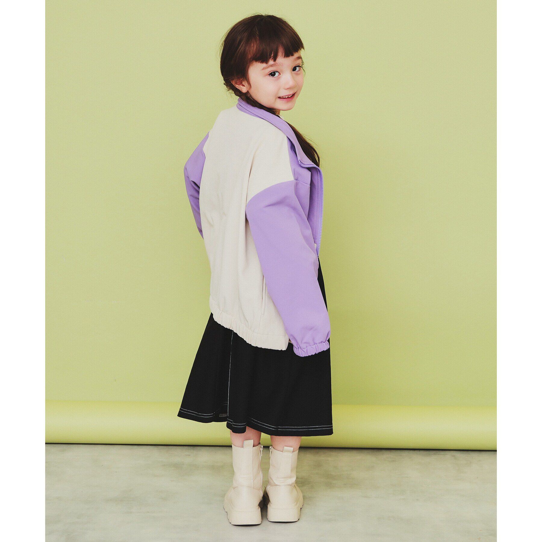 THE SHOP TK「【120-150】配色スタンドブルゾン/洗濯機OK」|ブルゾン・スタジャン|