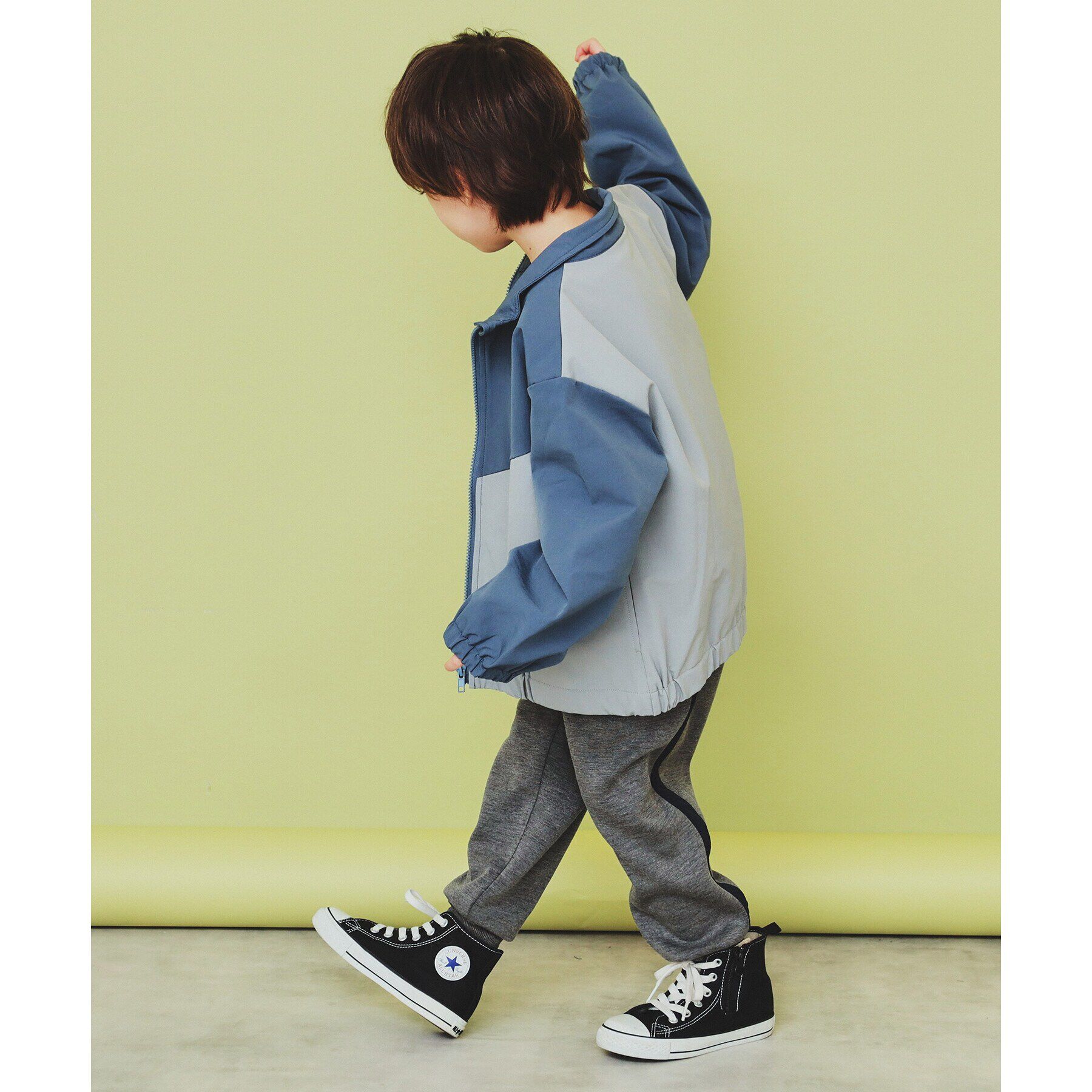 THE SHOP TK「【120-150】配色スタンドブルゾン/洗濯機OK」|ブルゾン・スタジャン|