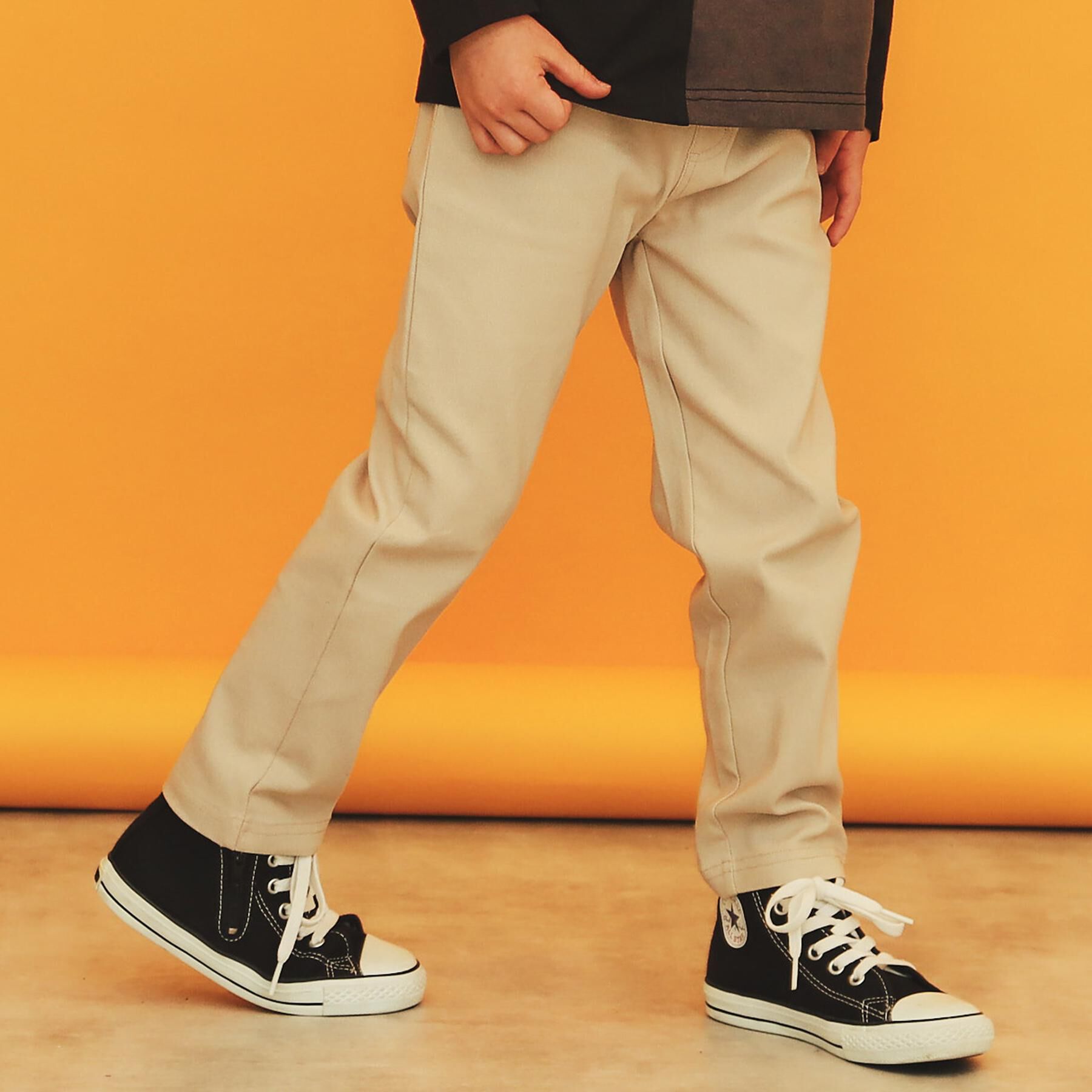 THE SHOP TK「【110－160/洗濯機OK】のびーるパンツストレート」|その他|ライトベージュ(05