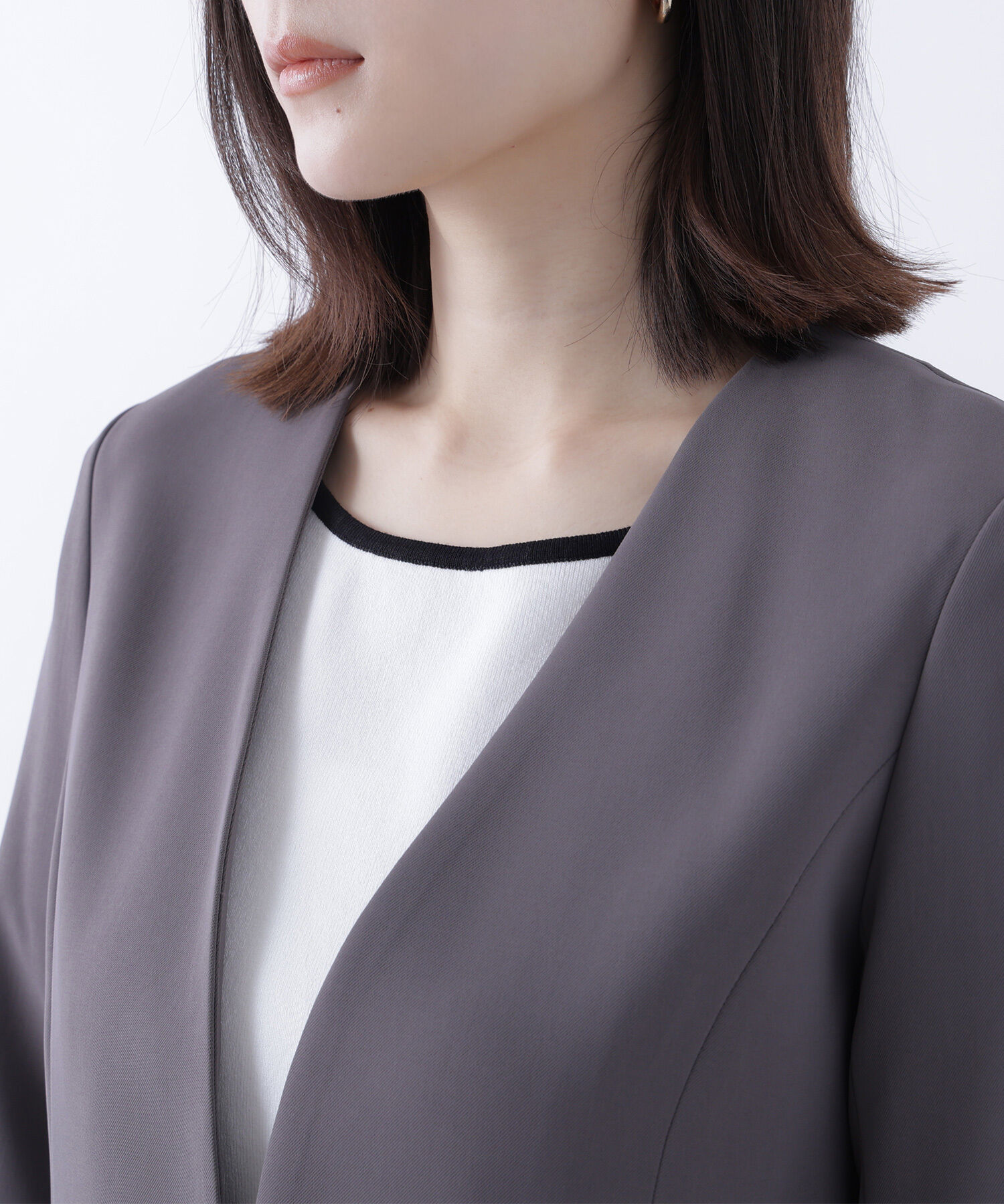  「ストレッチツイルセットアップシリーズ　ノーカラージャケット」|その他|