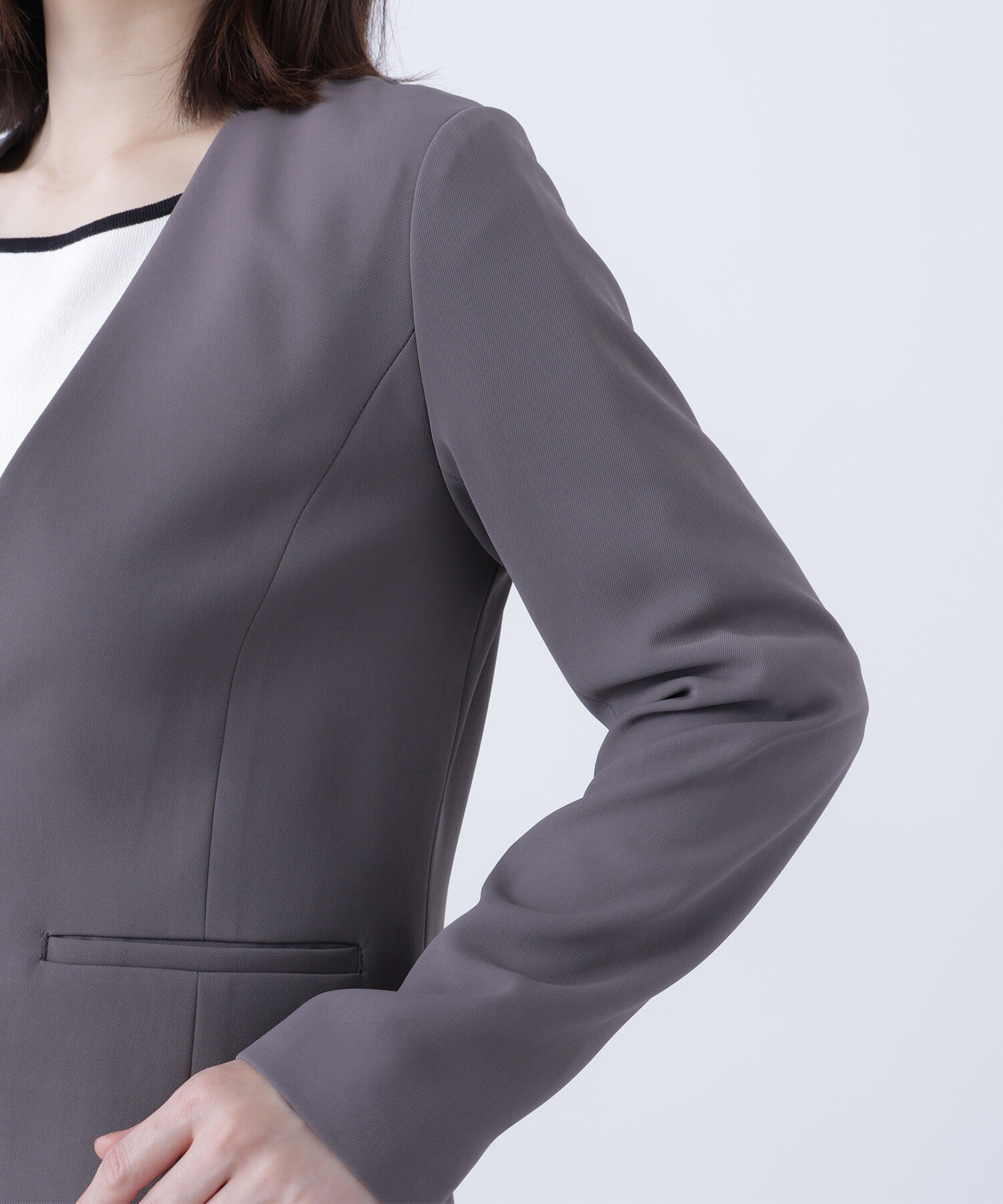  「ストレッチツイルセットアップシリーズ　ノーカラージャケット」|その他|