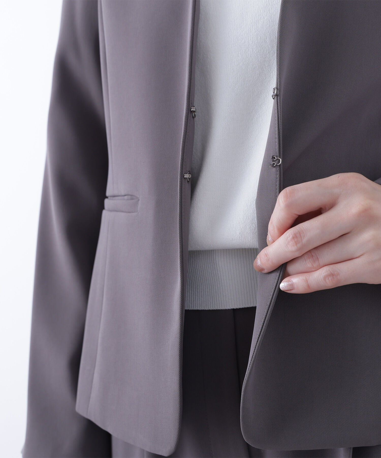  「ストレッチツイルセットアップシリーズ　ノーカラージャケット」|その他|