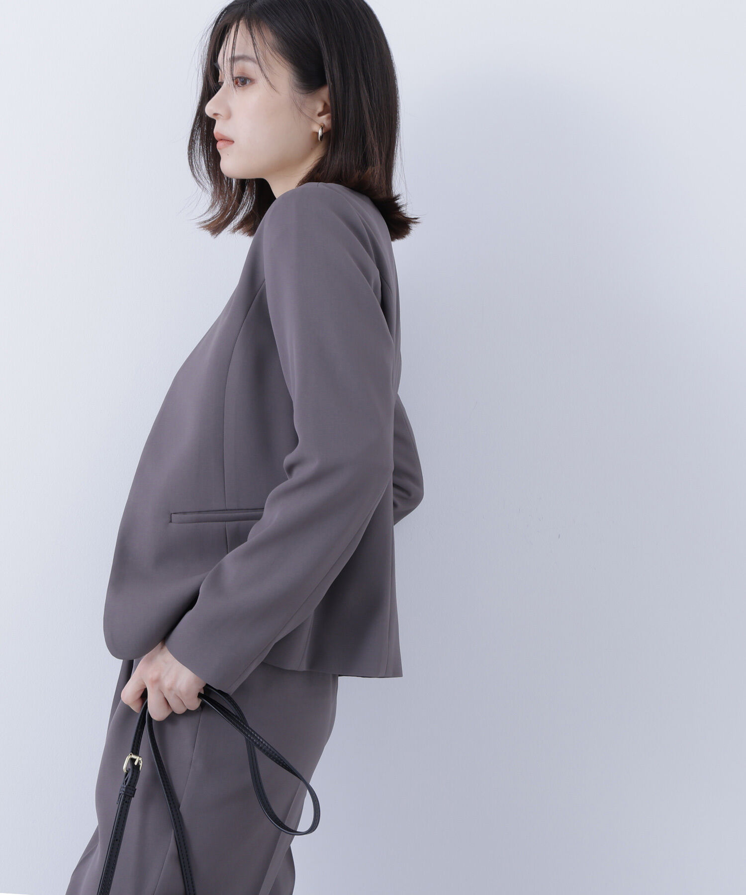  「ストレッチツイルセットアップシリーズ　ノーカラージャケット」|その他|