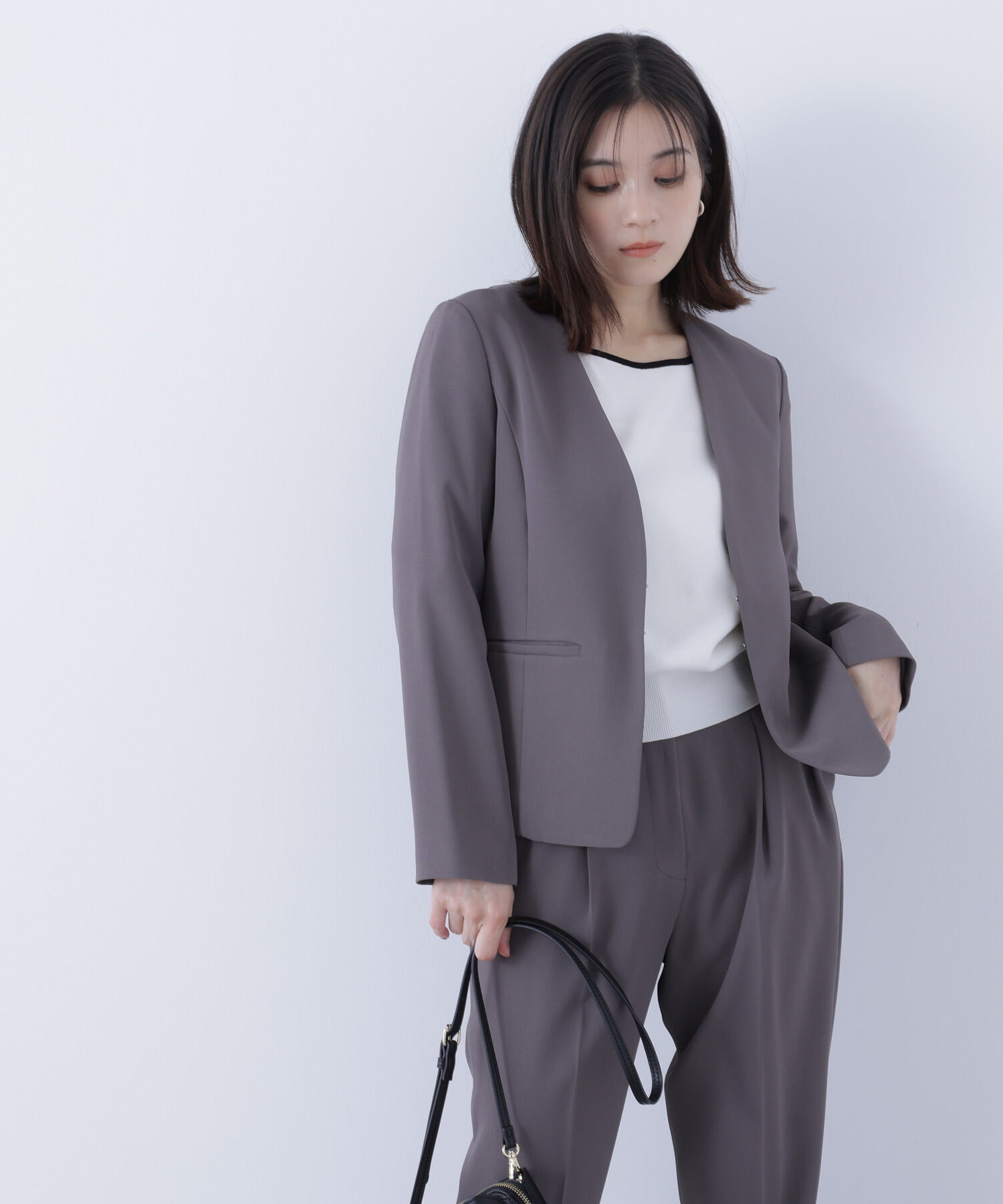  「ストレッチツイルセットアップシリーズ　ノーカラージャケット」|その他|