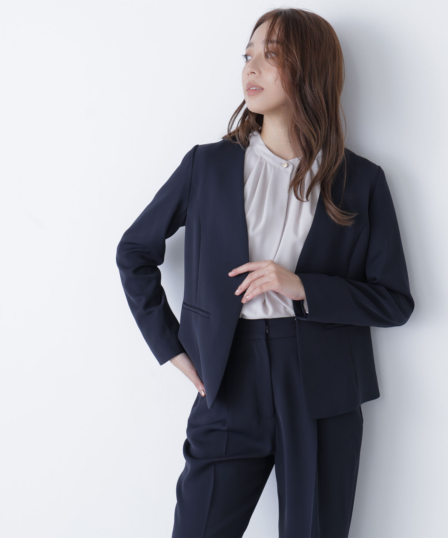  「ストレッチツイルセットアップシリーズ　ノーカラージャケット」|その他|