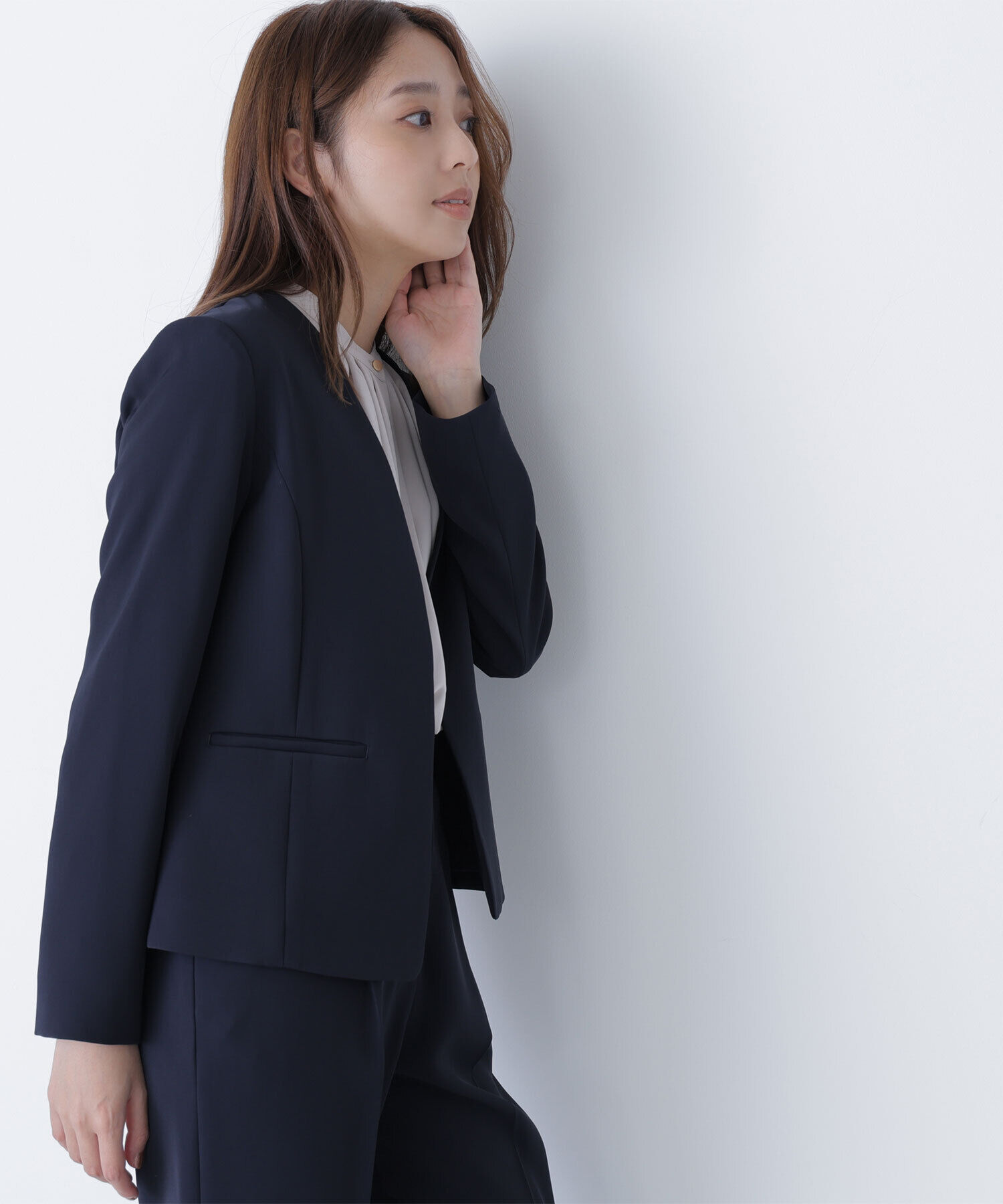  「ストレッチツイルセットアップシリーズ　ノーカラージャケット」|その他|