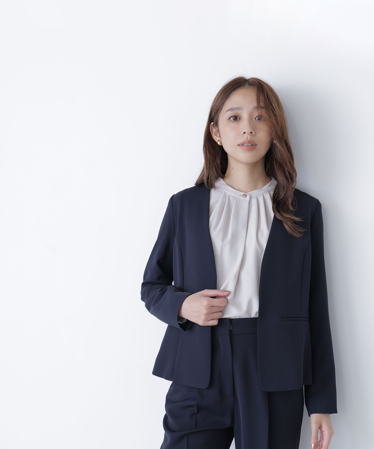  「ストレッチツイルセットアップシリーズ　ノーカラージャケット」|その他|