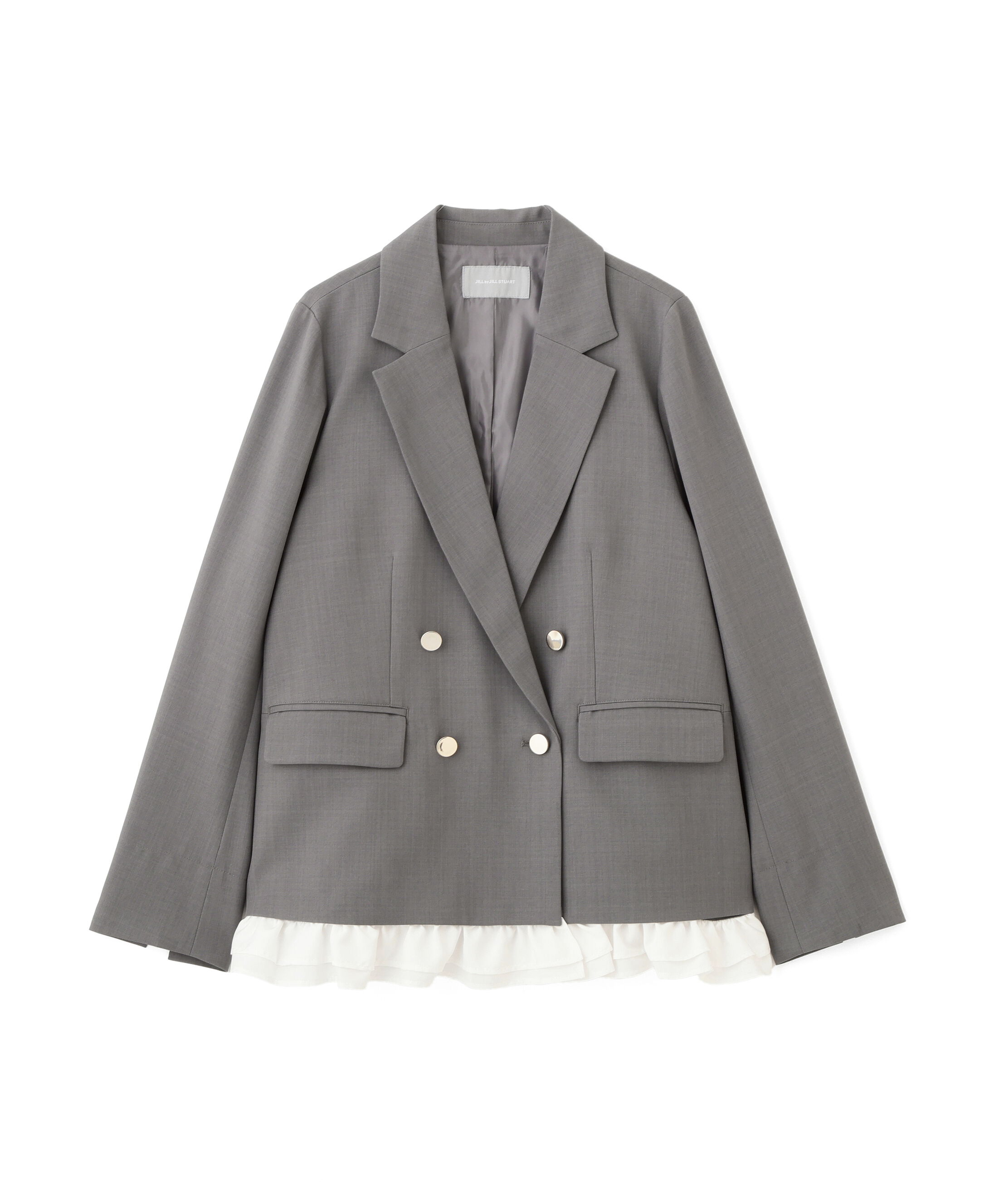  「セットアップ対応ドライタッチフリルヘムジャケット」|その他|グレー