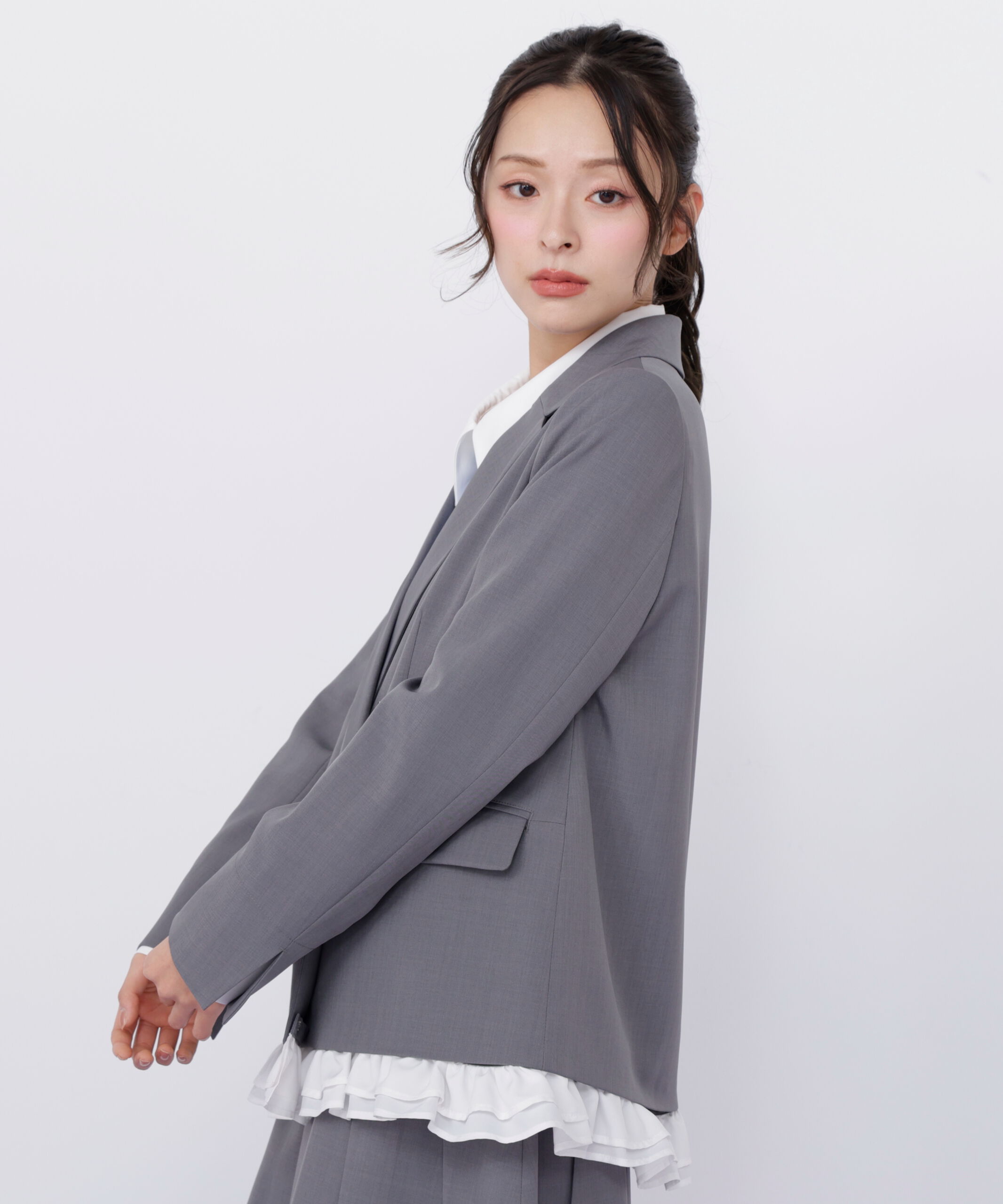  「セットアップ対応ドライタッチフリルヘムジャケット」|その他|