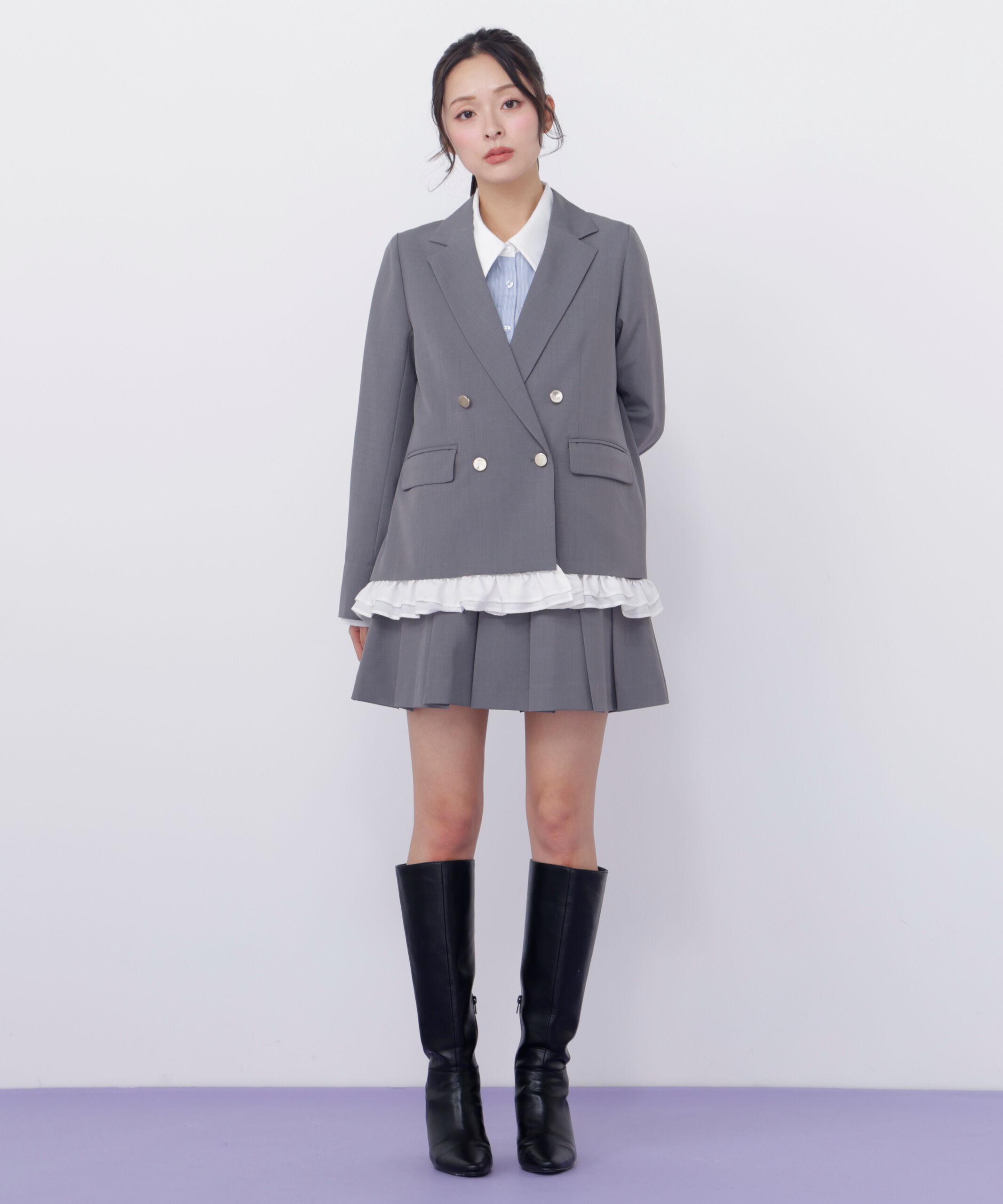  「セットアップ対応ドライタッチフリルヘムジャケット」|その他|