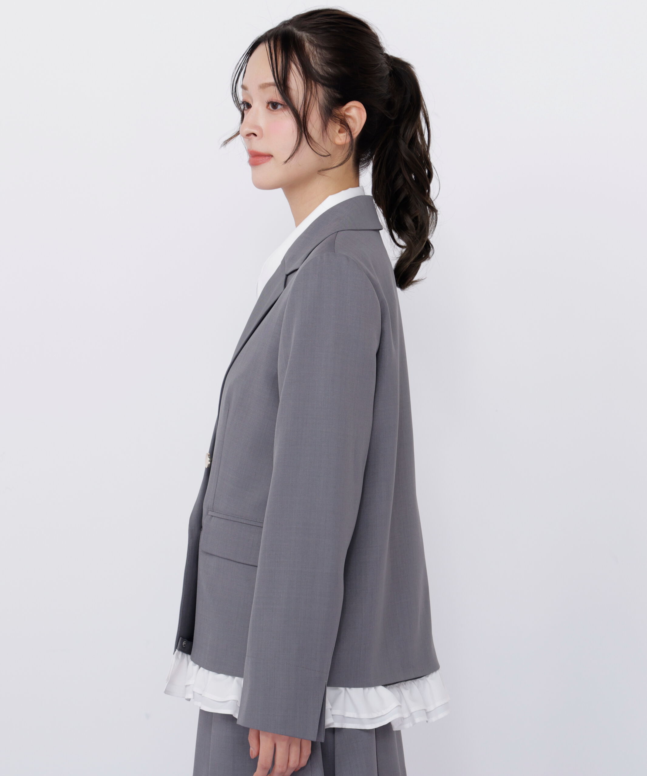  「セットアップ対応ドライタッチフリルヘムジャケット」|その他|