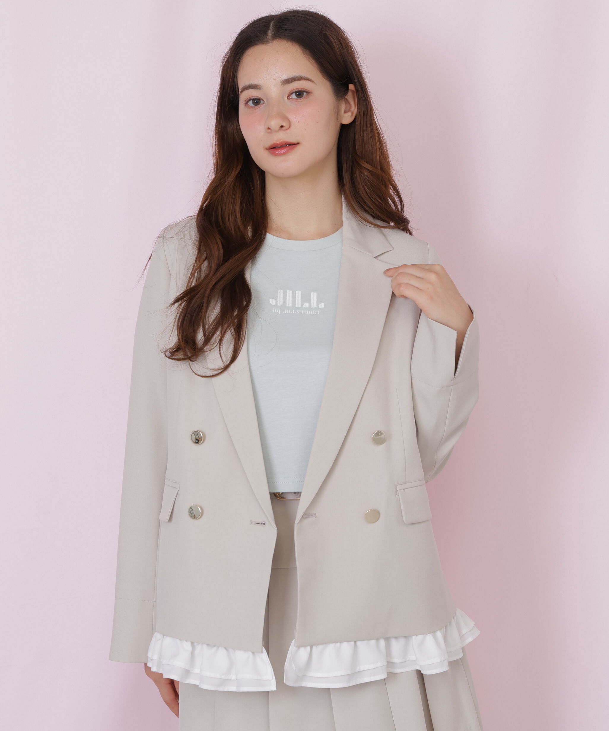  「セットアップ対応ドライタッチフリルヘムジャケット」|その他|