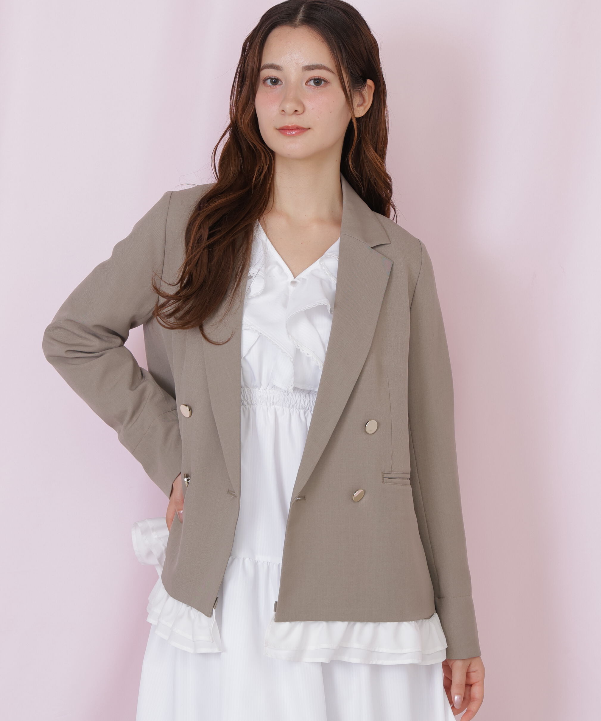  「セットアップ対応ドライタッチフリルヘムジャケット」|その他|