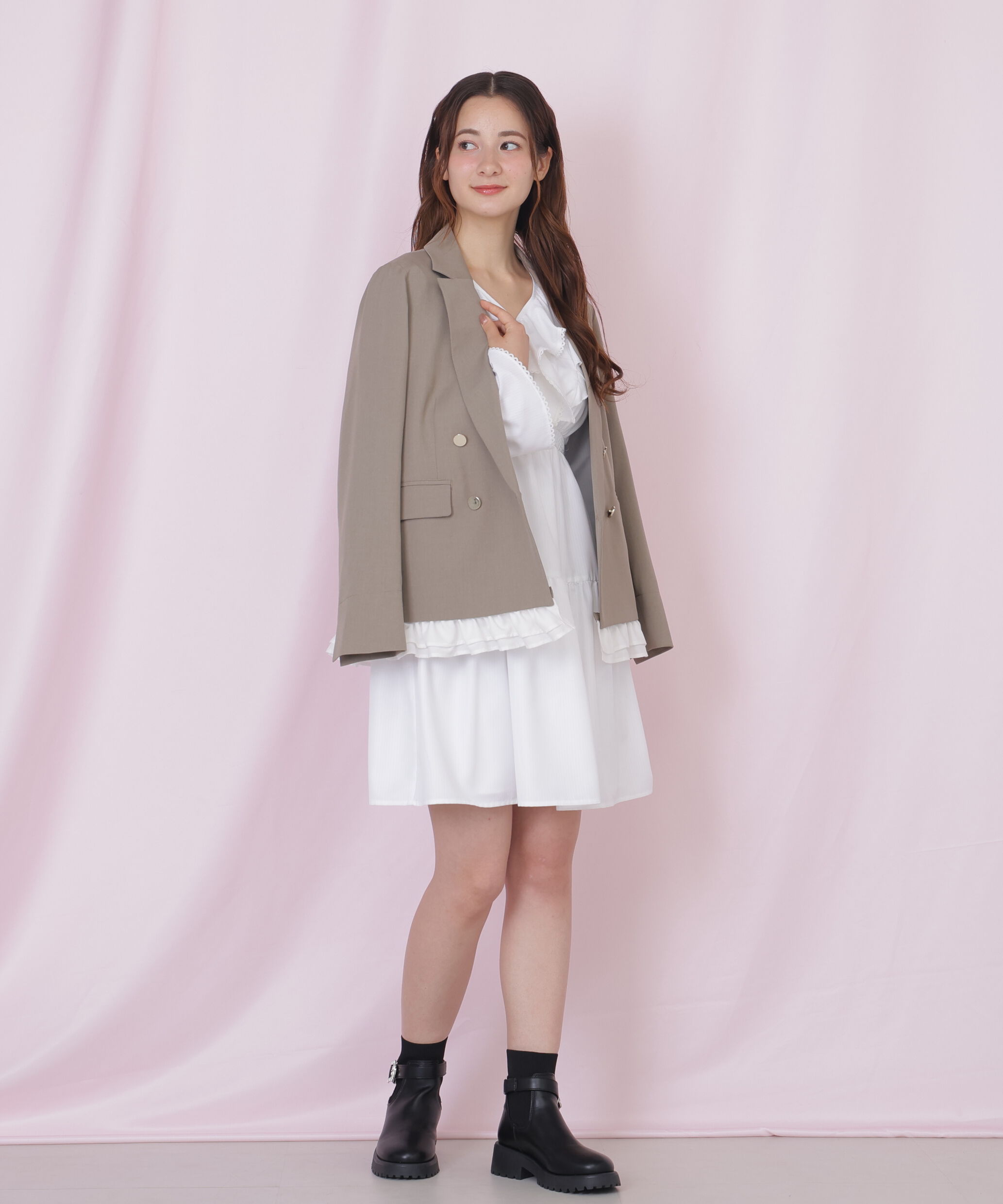  「セットアップ対応ドライタッチフリルヘムジャケット」|その他|