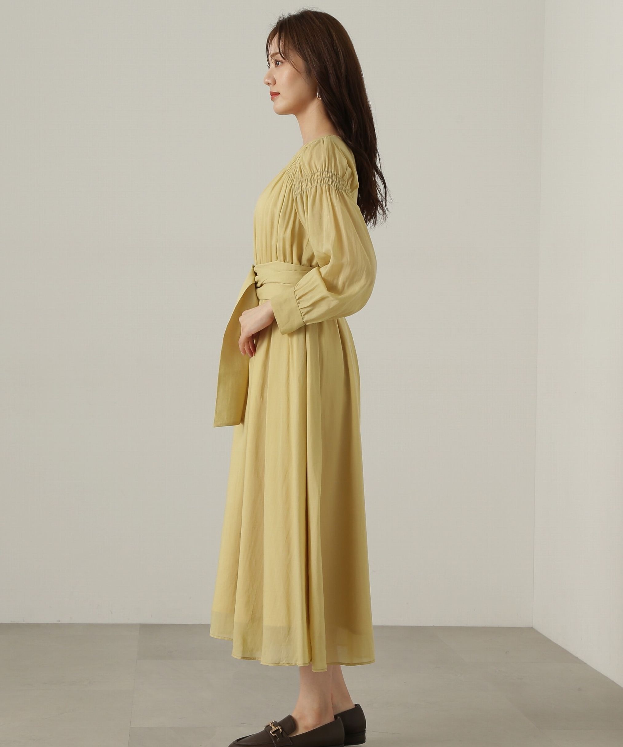 PROPORTION BODY DRESSING「肩シャーリングシアーワンピース24AW」|ワンピース|