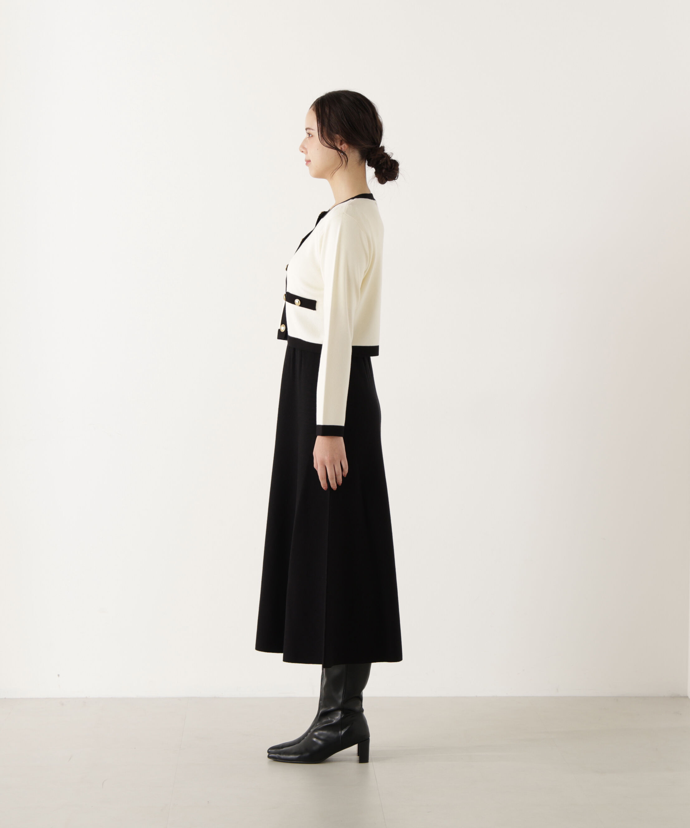 PROPORTION BODY DRESSING「バイカラーカーデセットアップ」|ワンピース|