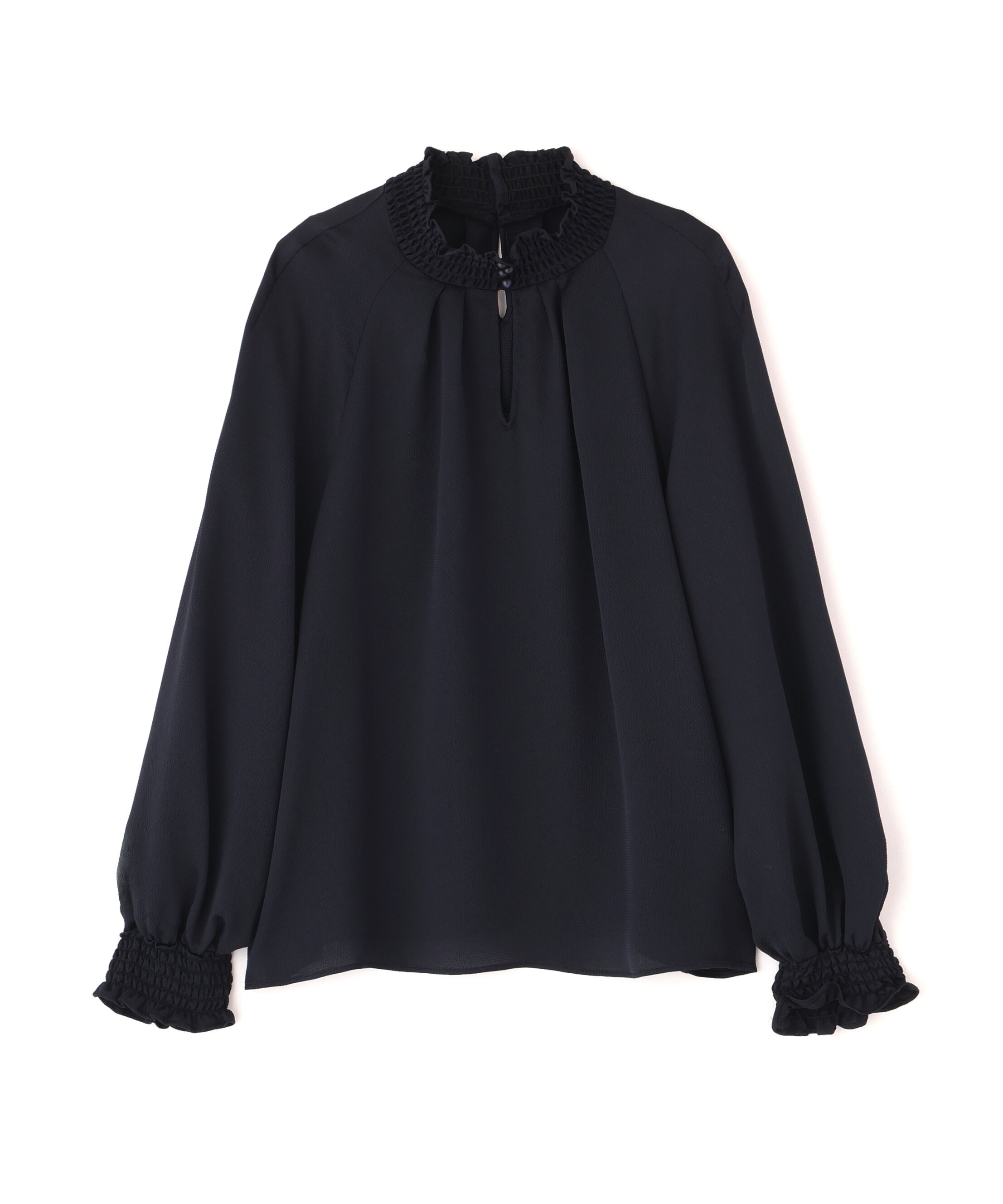  「◆シャーリングネックギャザーブラウス」|シャツ・ブラウス|