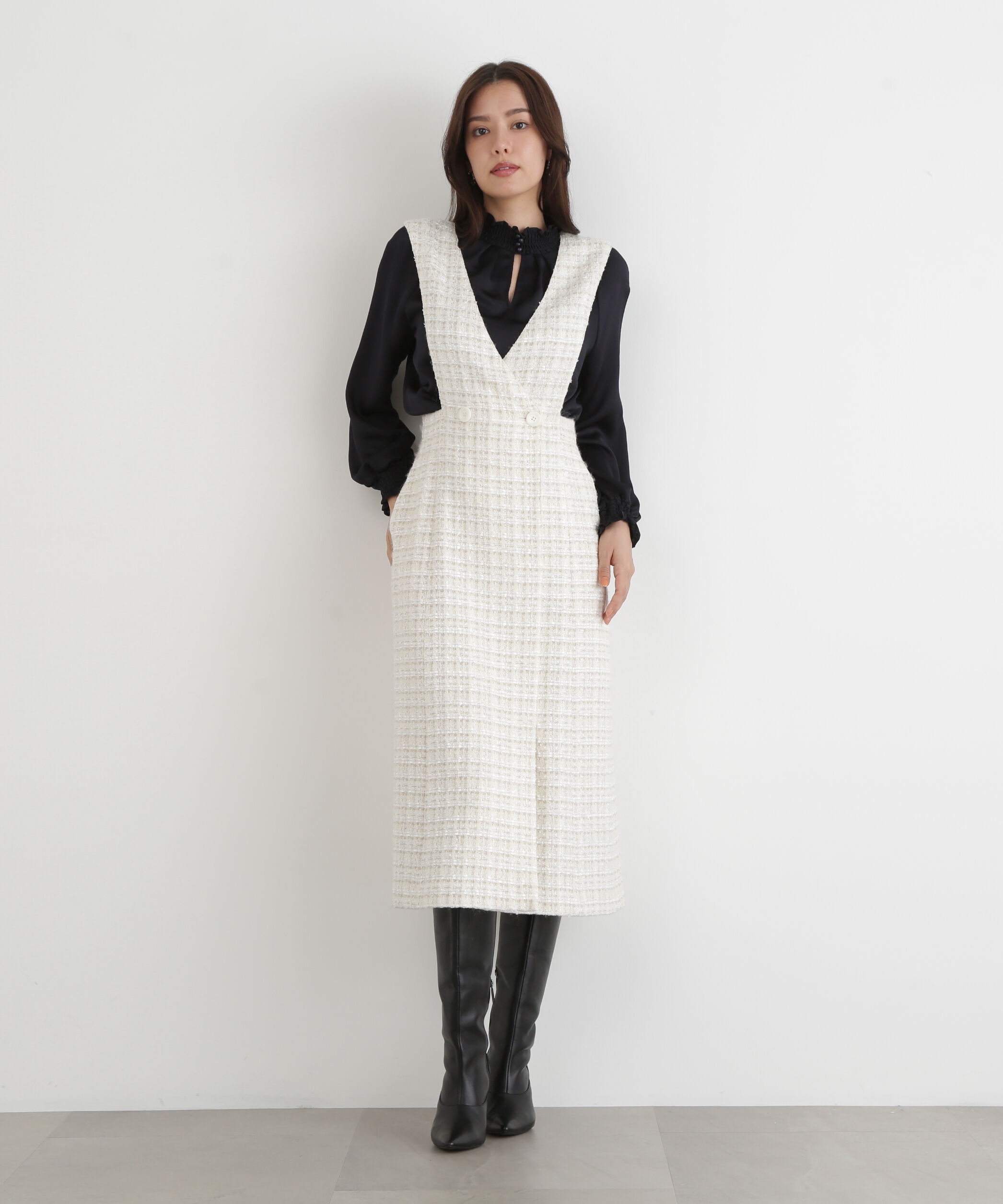  「◆シャーリングネックギャザーブラウス」|シャツ・ブラウス|