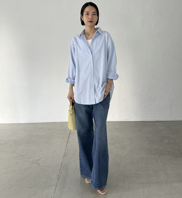 Doux archives「ストライプベーシックオーバーシャツ」|シャツ・ブラウス|