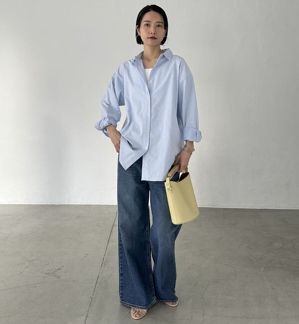 Doux archives「ストライプベーシックオーバーシャツ」|シャツ・ブラウス|