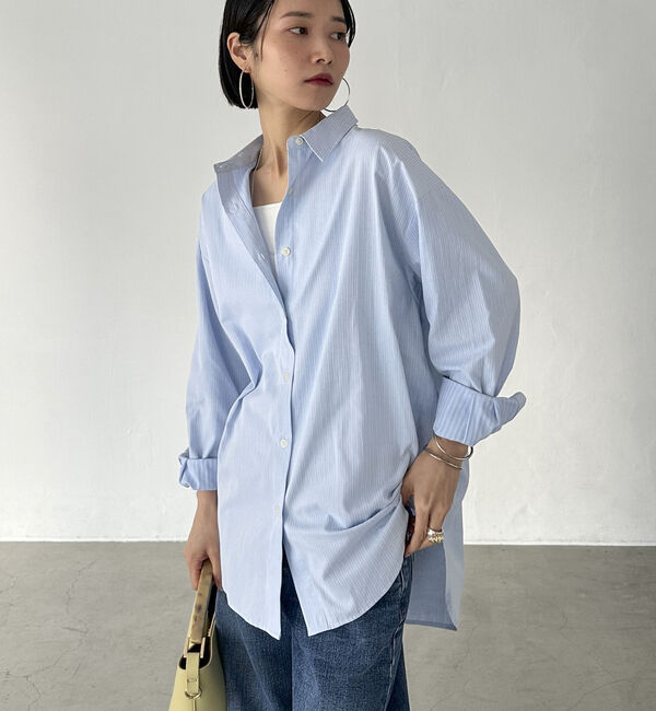 Doux archives「ストライプベーシックオーバーシャツ」|シャツ・ブラウス|