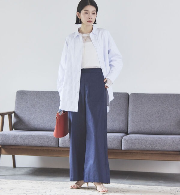 Doux archives「ストライプベーシックオーバーシャツ」|シャツ・ブラウス|