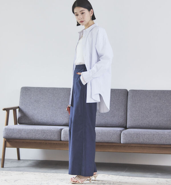 Doux archives「ストライプベーシックオーバーシャツ」|シャツ・ブラウス|