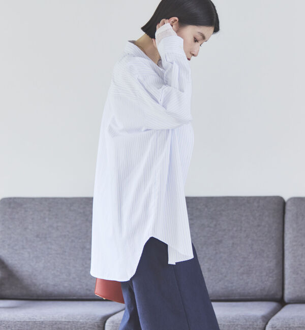 Doux archives「ストライプベーシックオーバーシャツ」|シャツ・ブラウス|